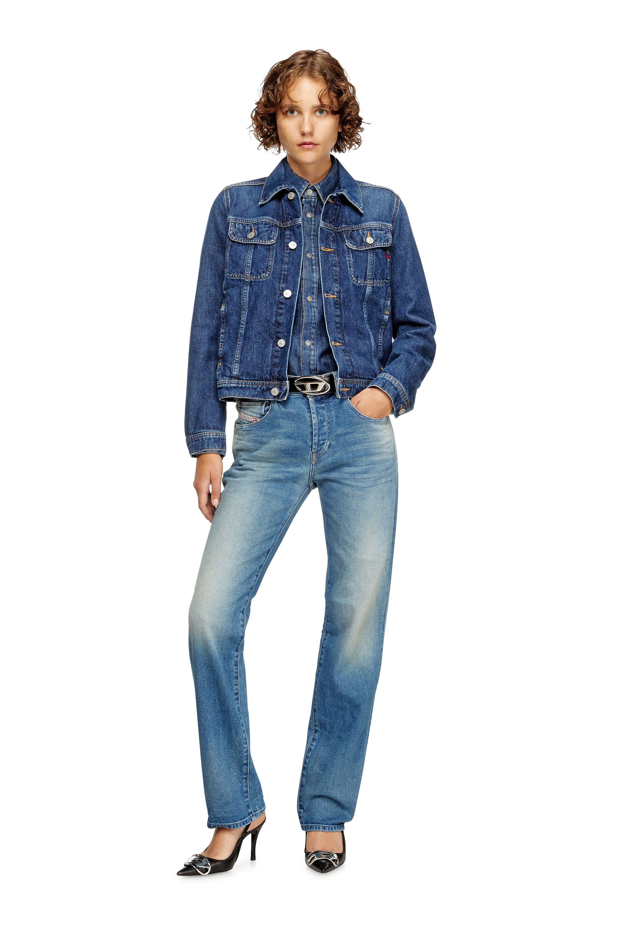 Diesel - Woman's Regular Jeans 1989 D-Mine 09M14, Medium blue - 1
