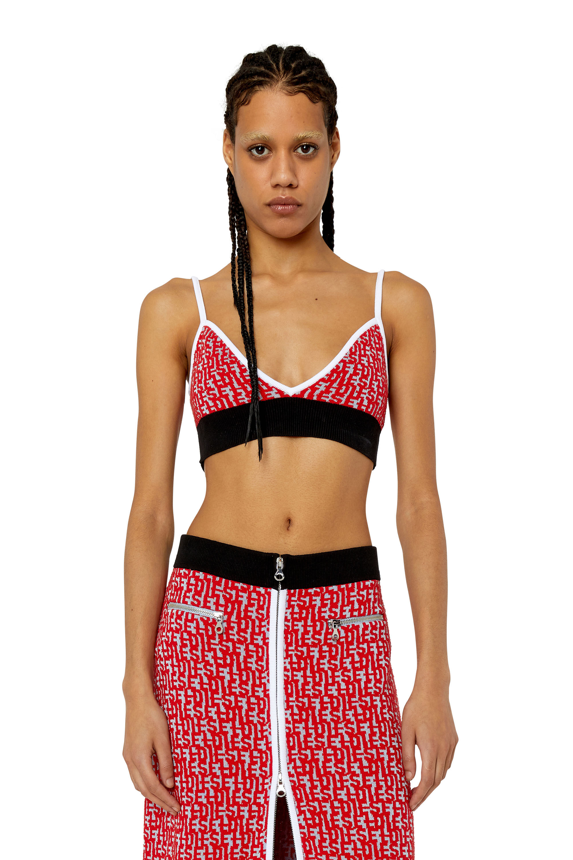 Diesel - M-ATHILDE-TOP, Black/Red - Image 3