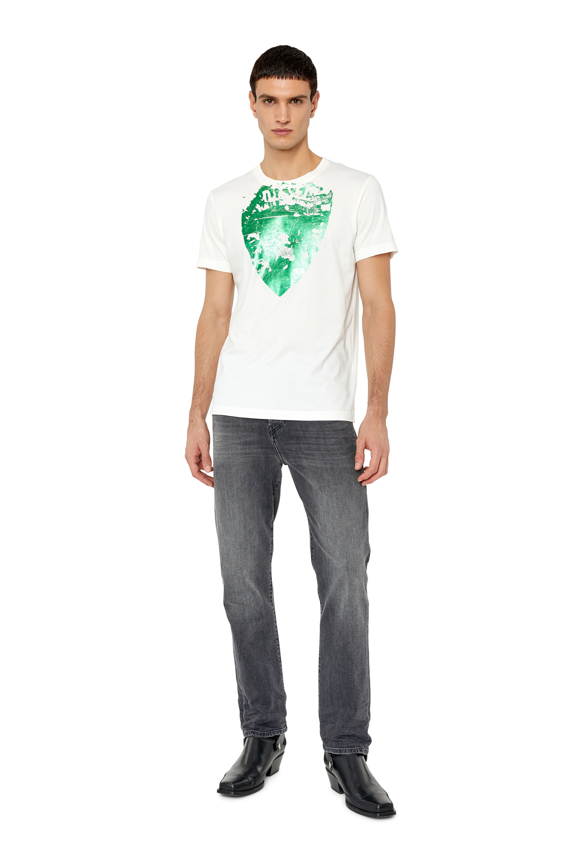 Diesel - 2020 D-Viker 09E94 Straight Jeans, Black/Dark grey - Image 1