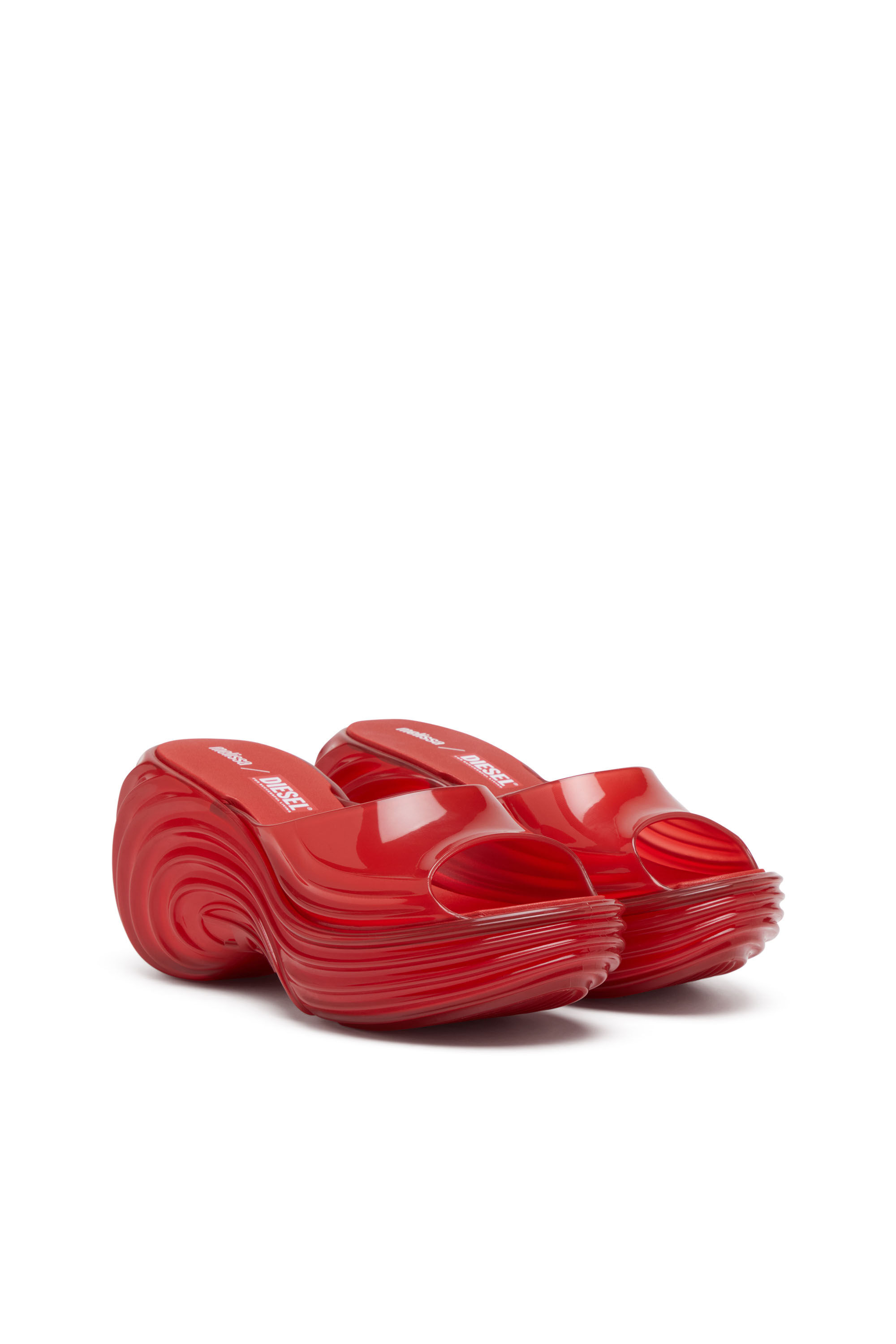 Women's Platform mule in Melflex® | Red | Diesel {{Country}}