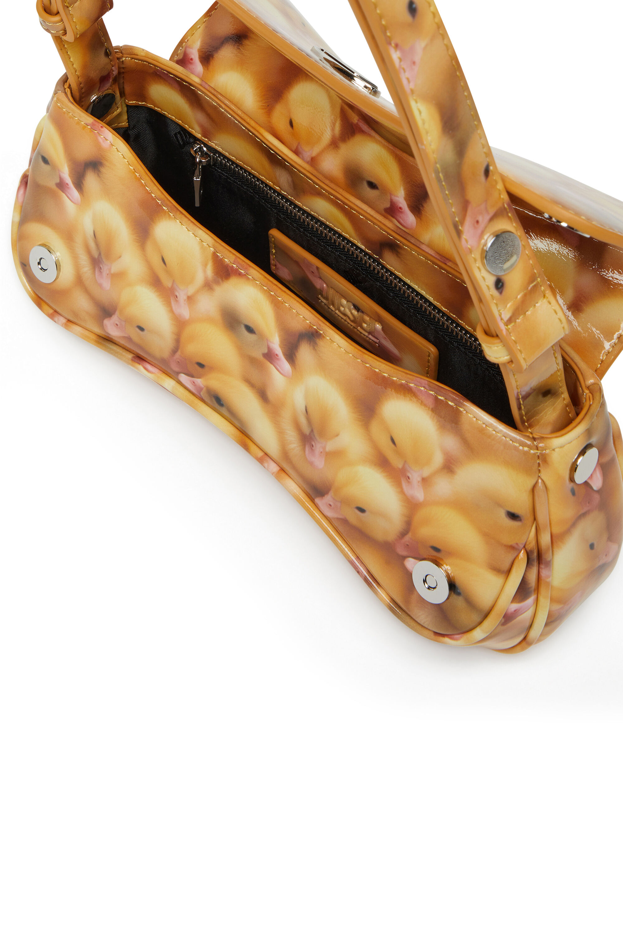 Diesel - PLAY CLUTCH, Woman's Play-Glossy clutch with print in Yellow - 2