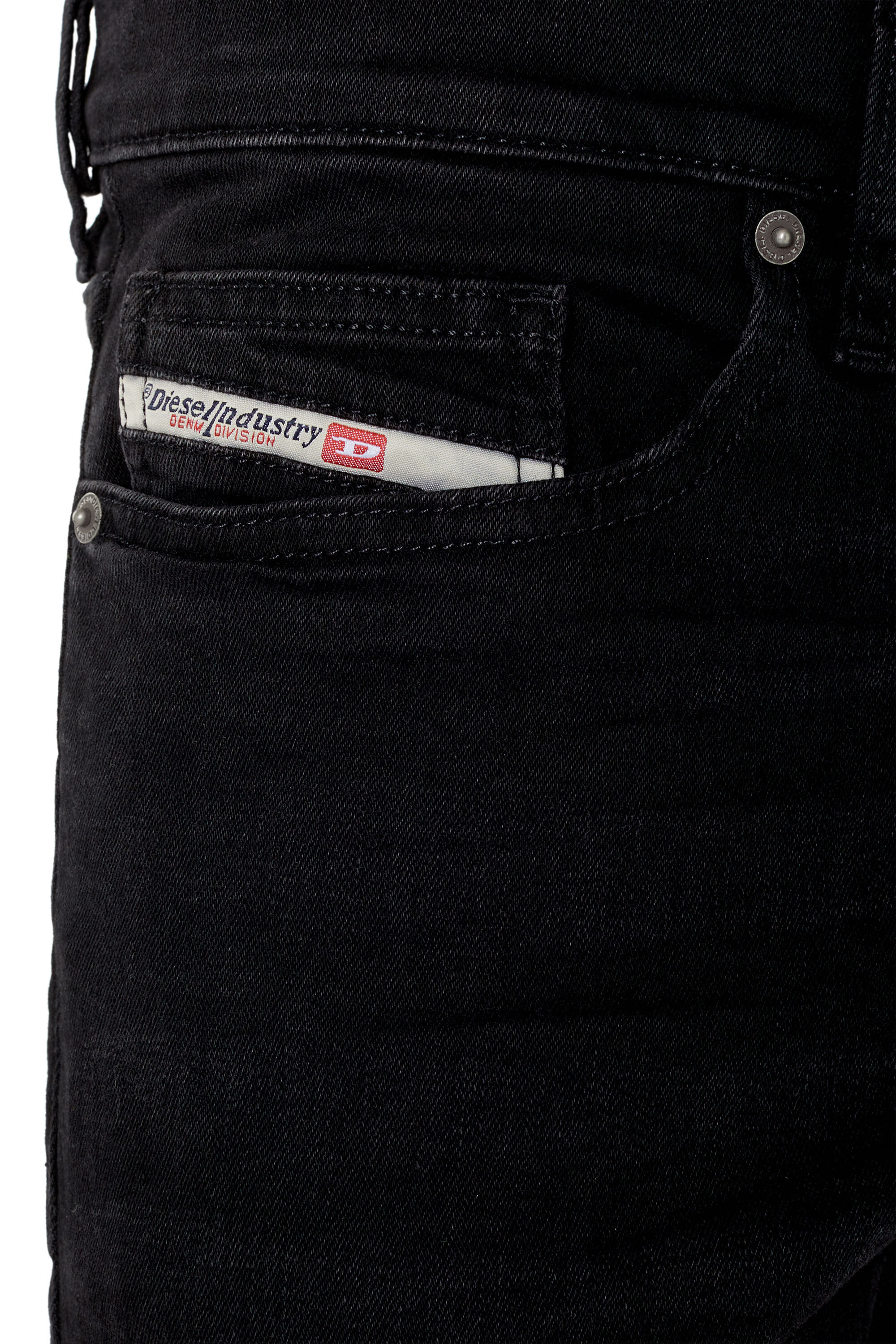 Men s Slim Jeans Black Dark grey Diesel D Luster