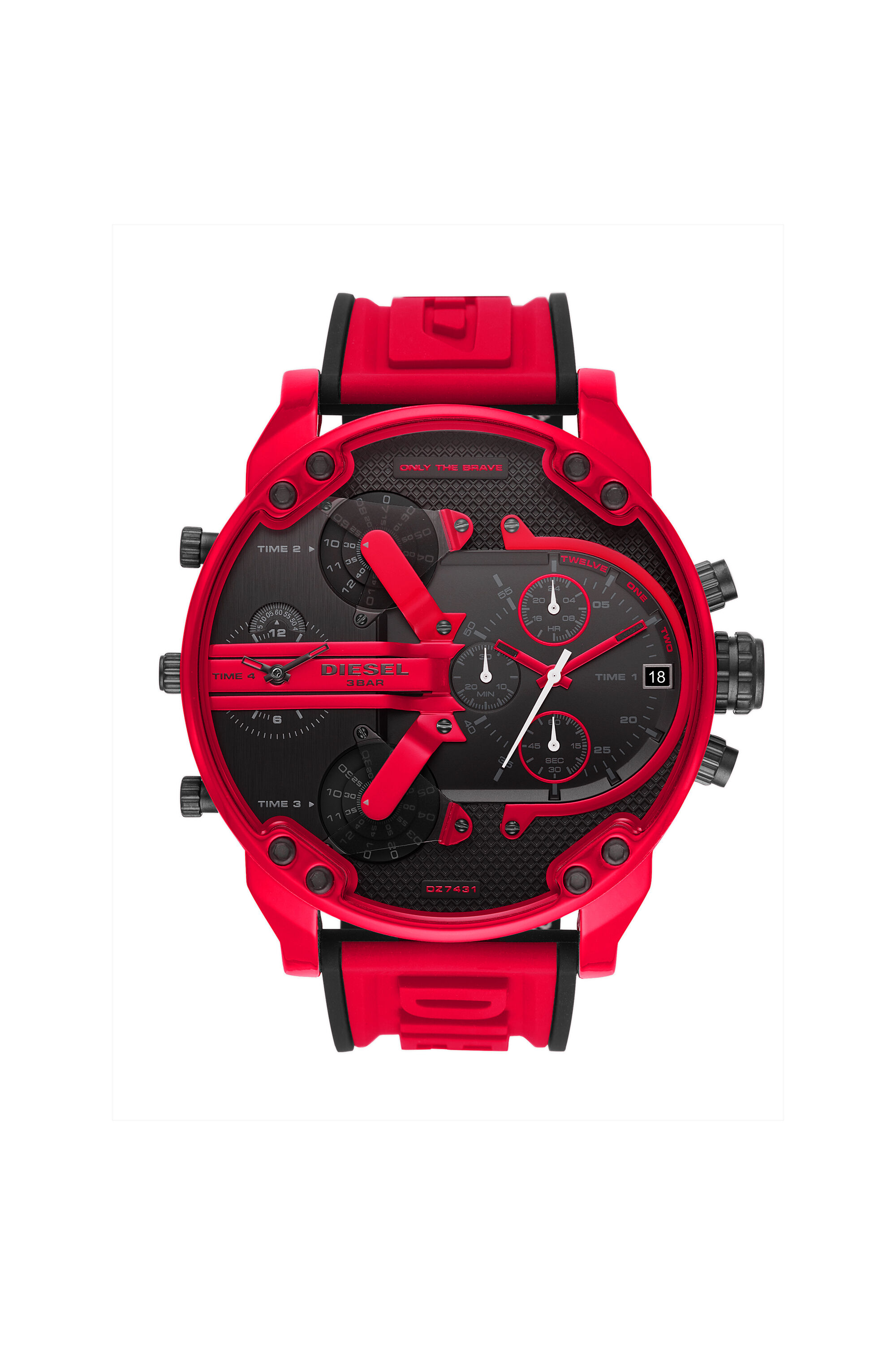 Diesel red silicone watch store