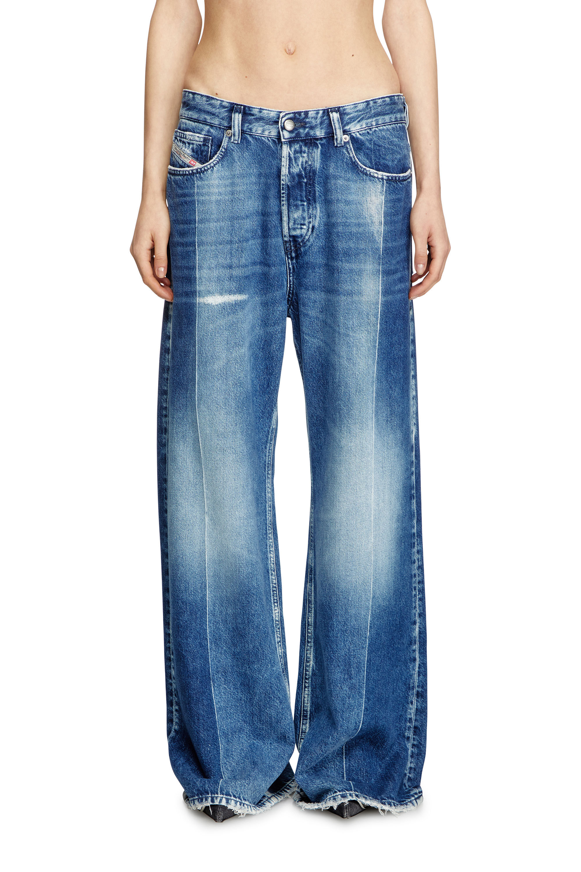 Diesel - Woman's Relaxed Jeans 1996 D-Sire 09L48, Medium blue - 3