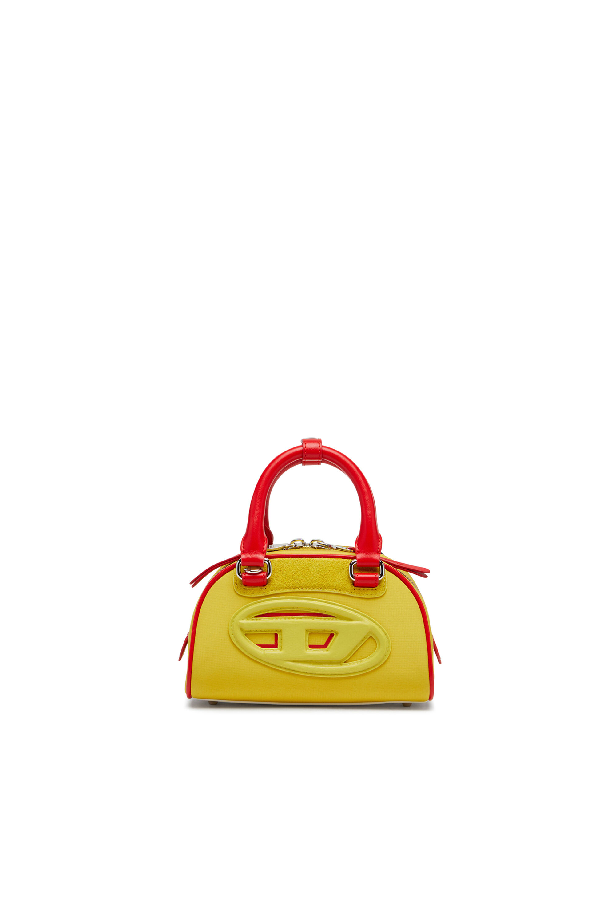 Diesel - 1DR DOME CROSSBODY, Woman's 1DR Dome-Colour-block mini bowling bag in Yellow - 1