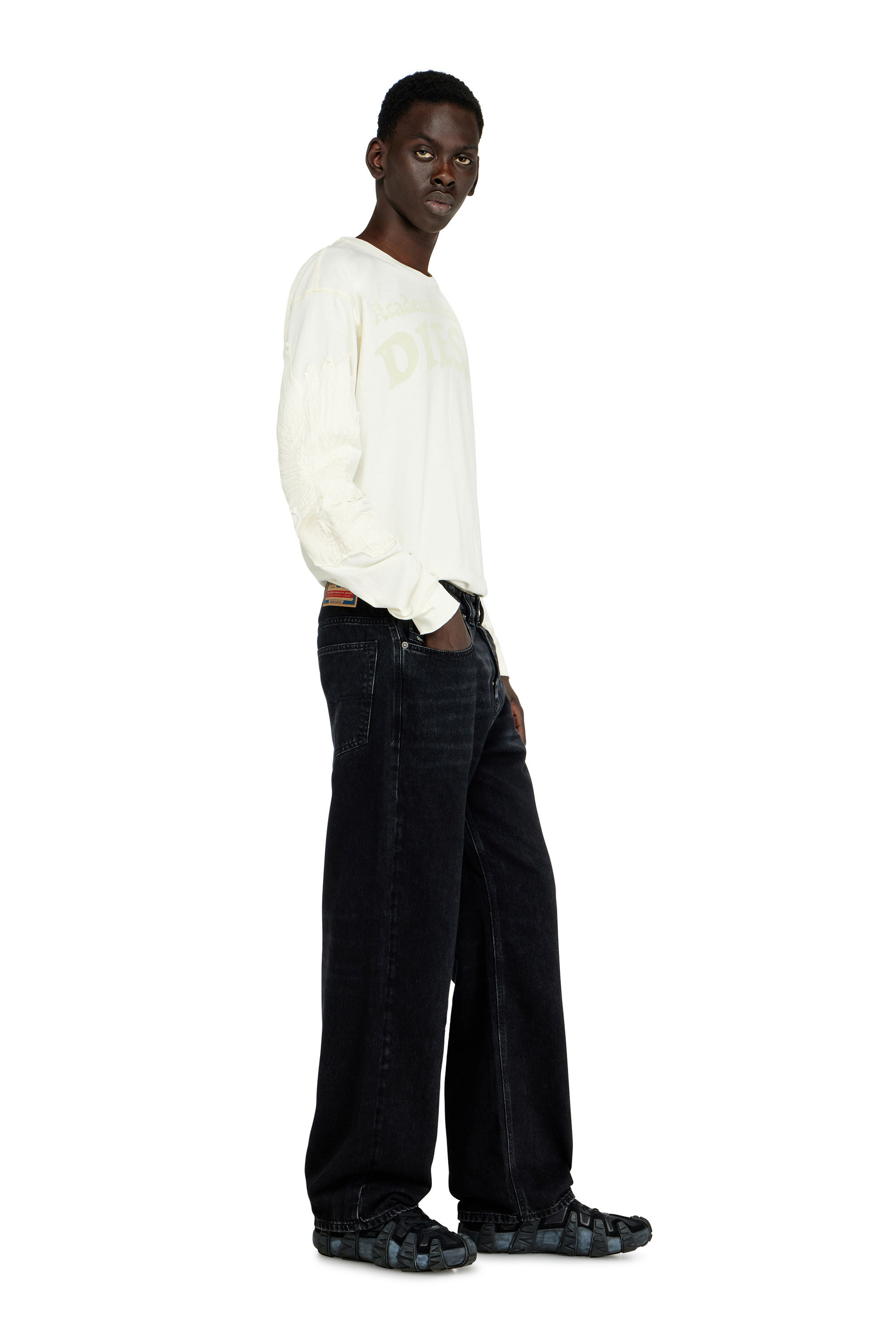 Diesel - Man's Relaxed Jeans 2001 D-Macro 09P09, Black/Dark grey - 2