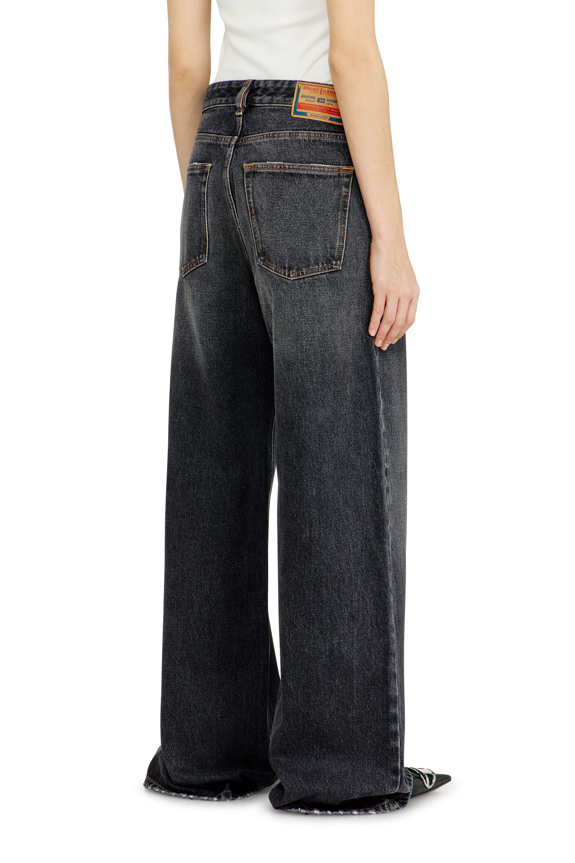 1996 D-Sire Woman: Relaxed Black/Dark grey Baggy Jeans | Diesel