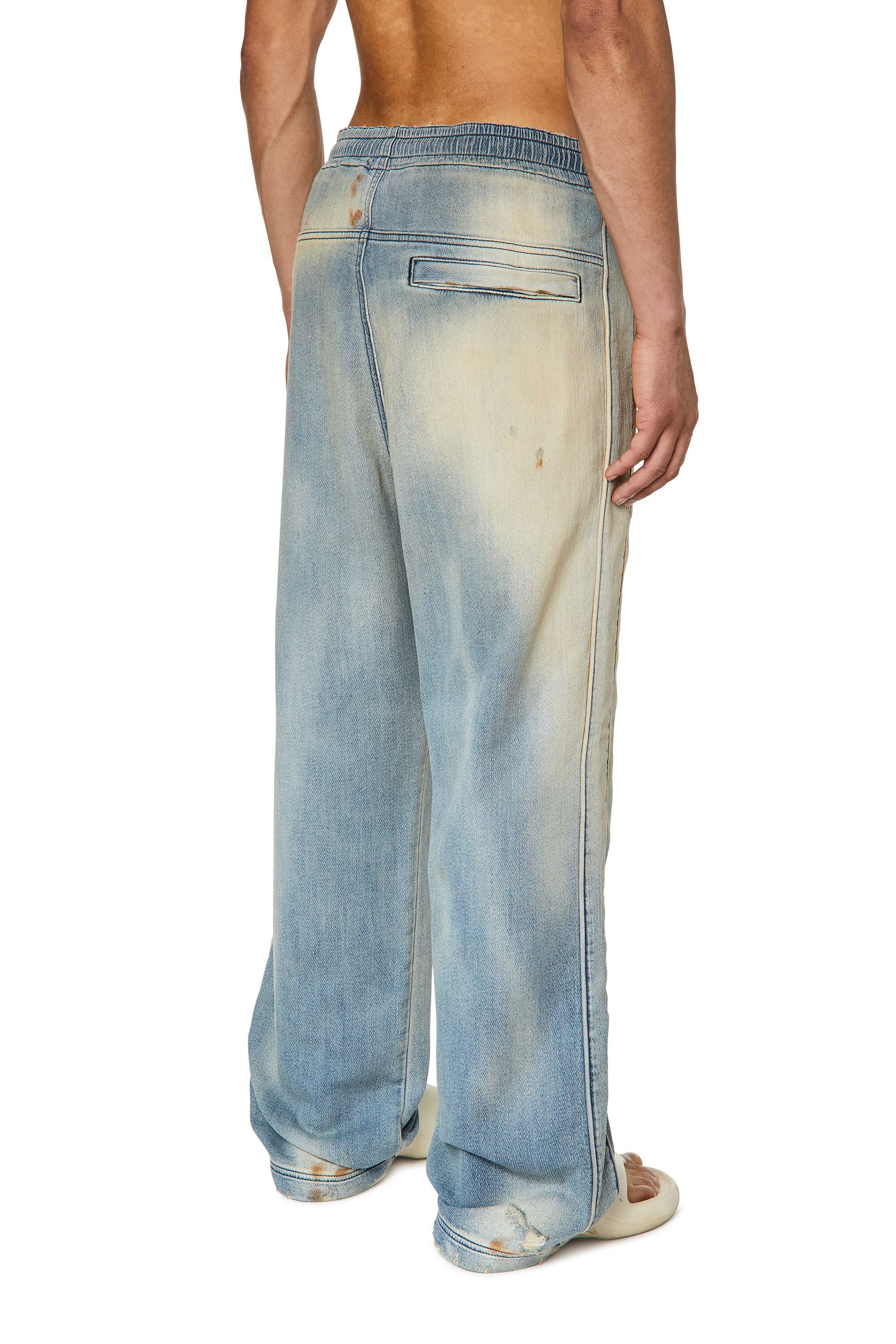 Diesel - Straight D-Martians Track Denim 09G48, Light Blue - Image 4