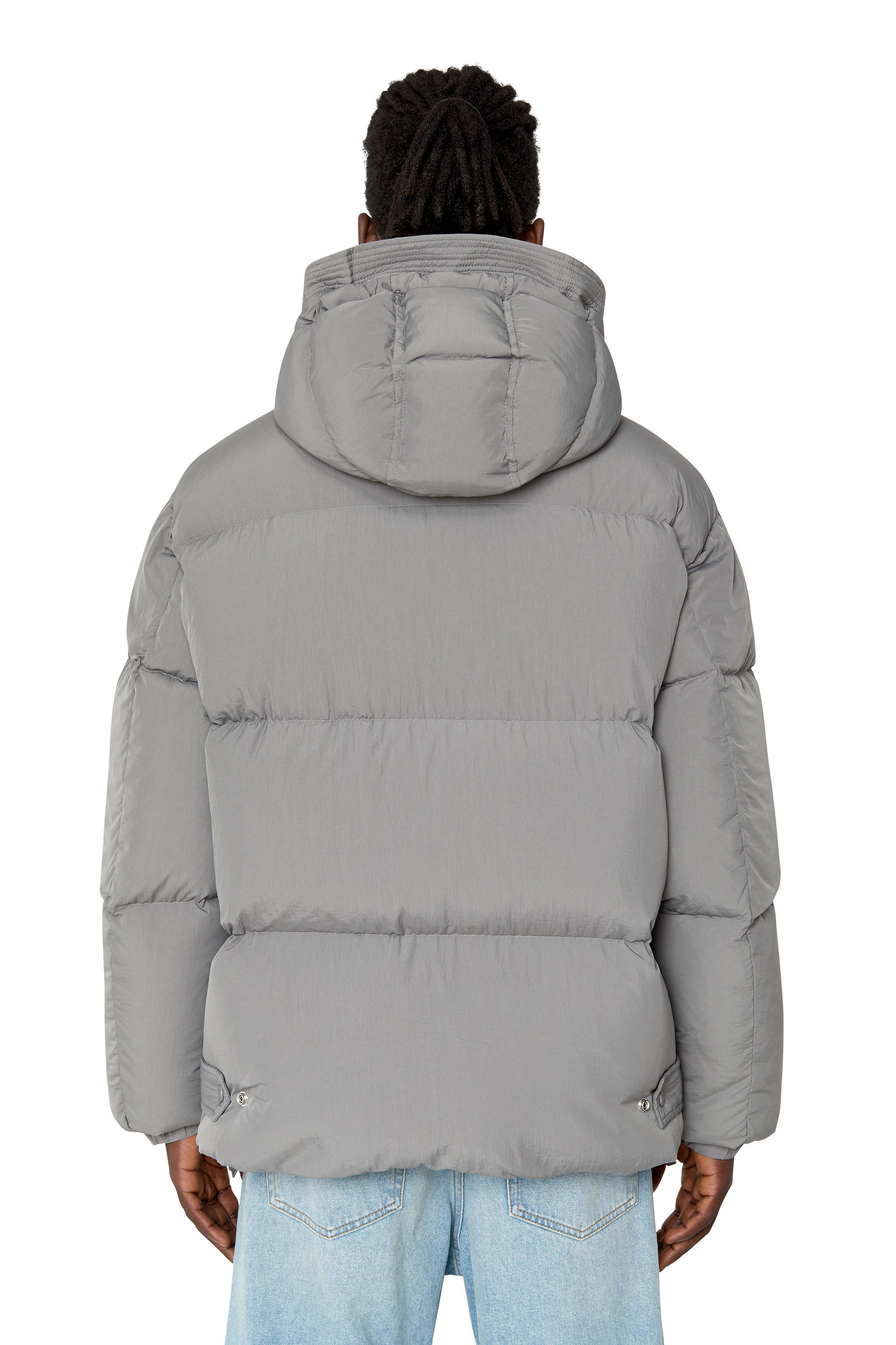 Diesel - W-ROLF-NW, Man's Polygiene ViralOff® real down jacket in Grey - 4