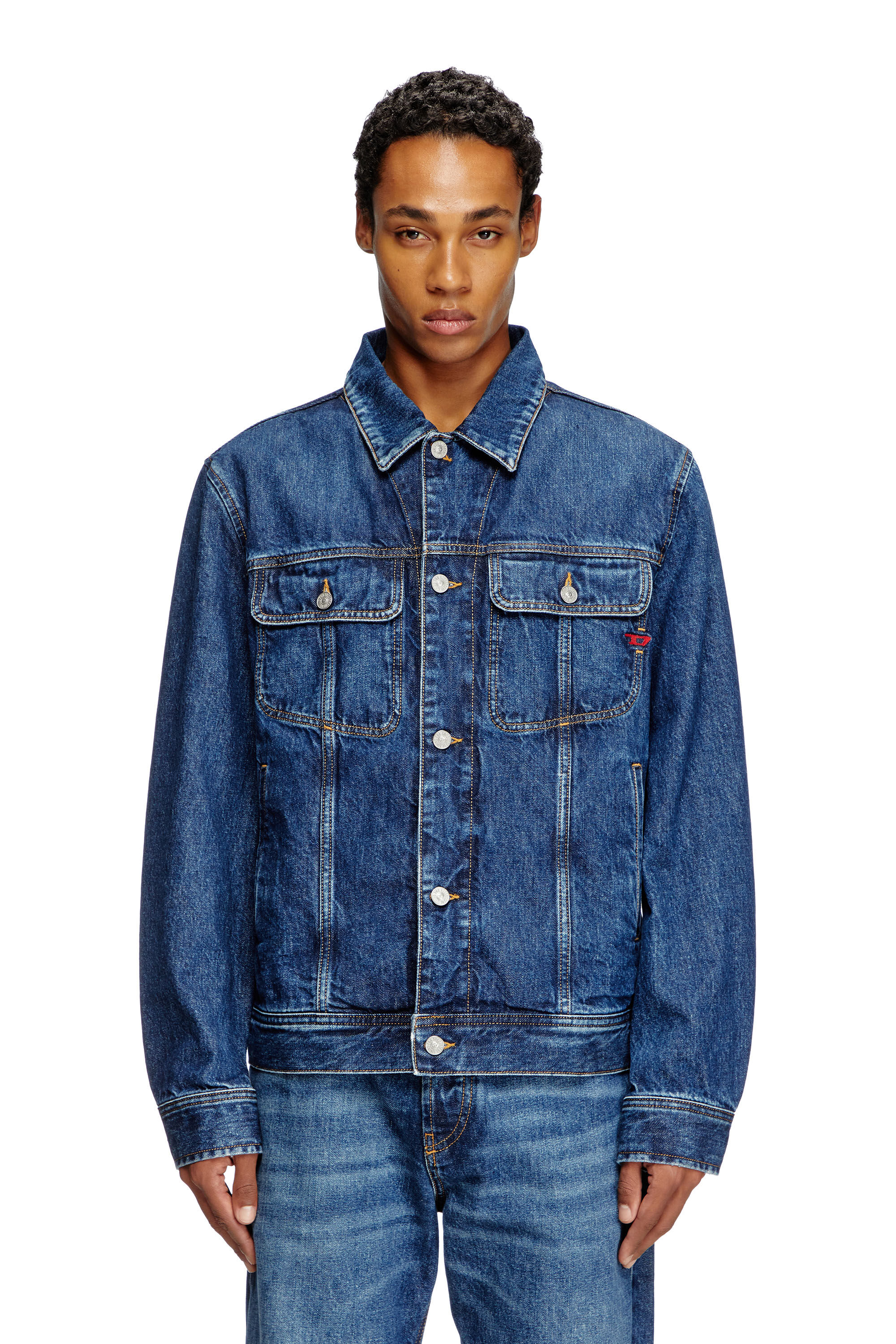 Men s Regular fit trucker jacket Blue Diesel