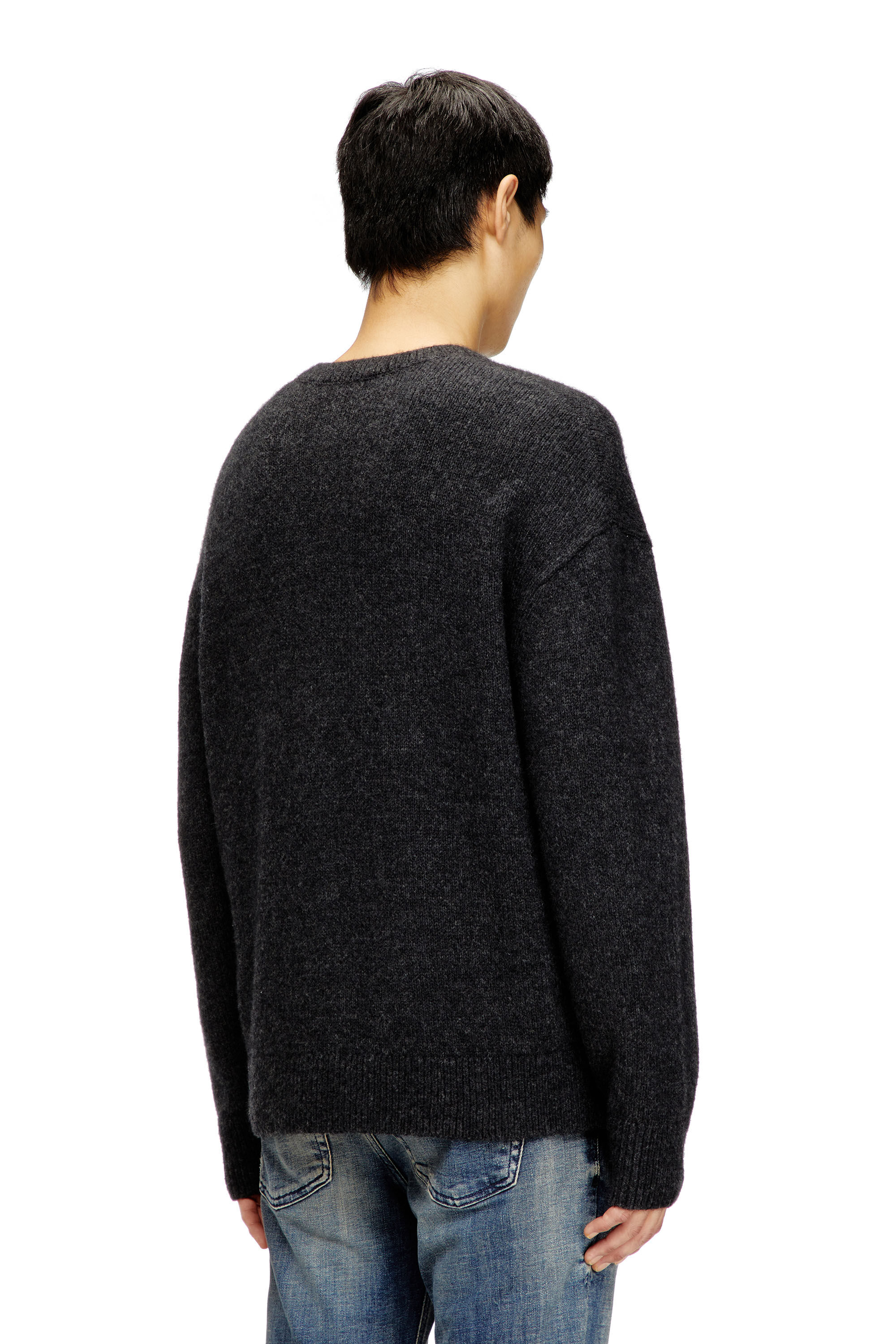 Diesel - K-AREESO, Man's Jumper in wool and alpaca blend in Black - 4