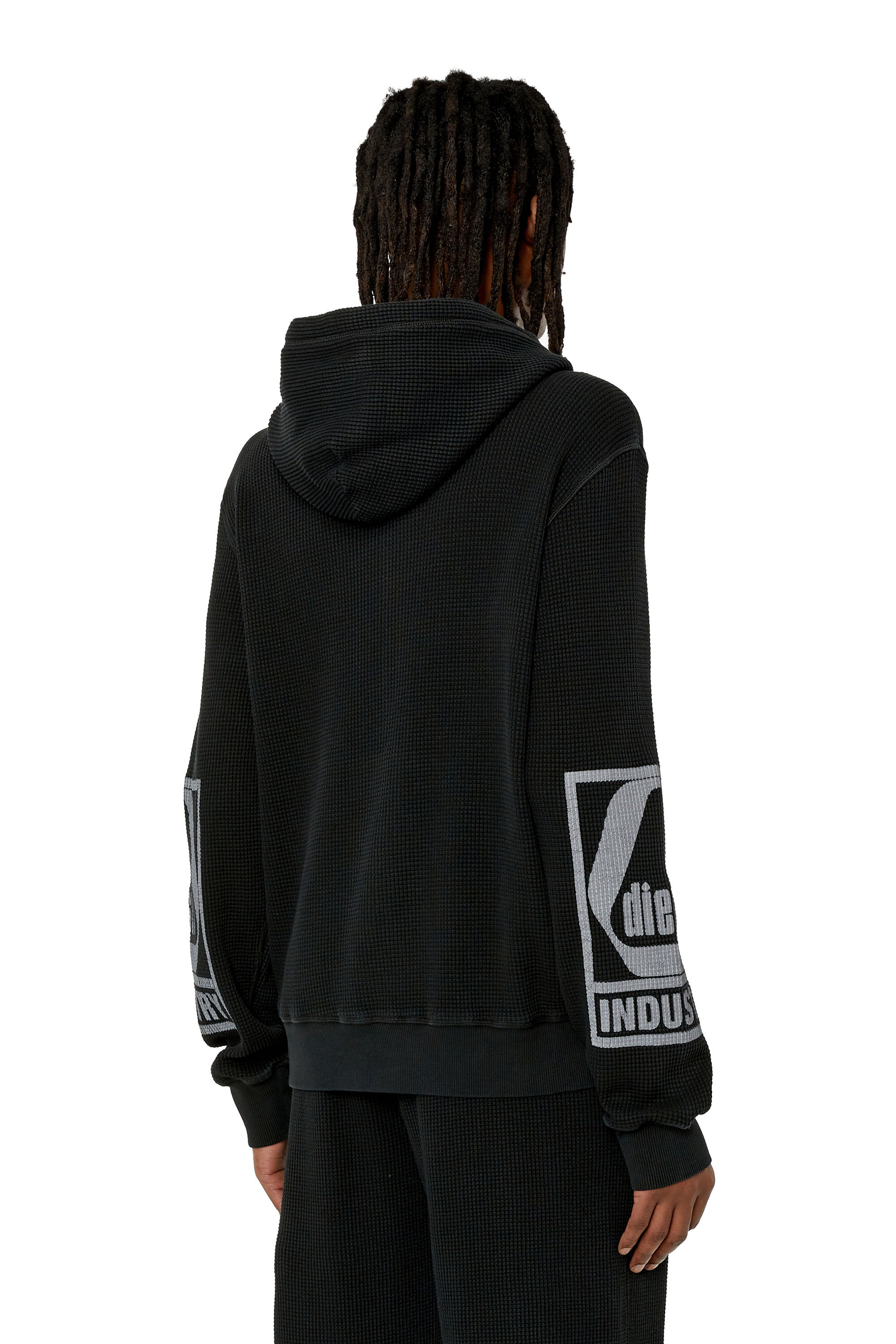 Diesel - S-GINAFFLE-HOOD-ZIP, Black - Image 4
