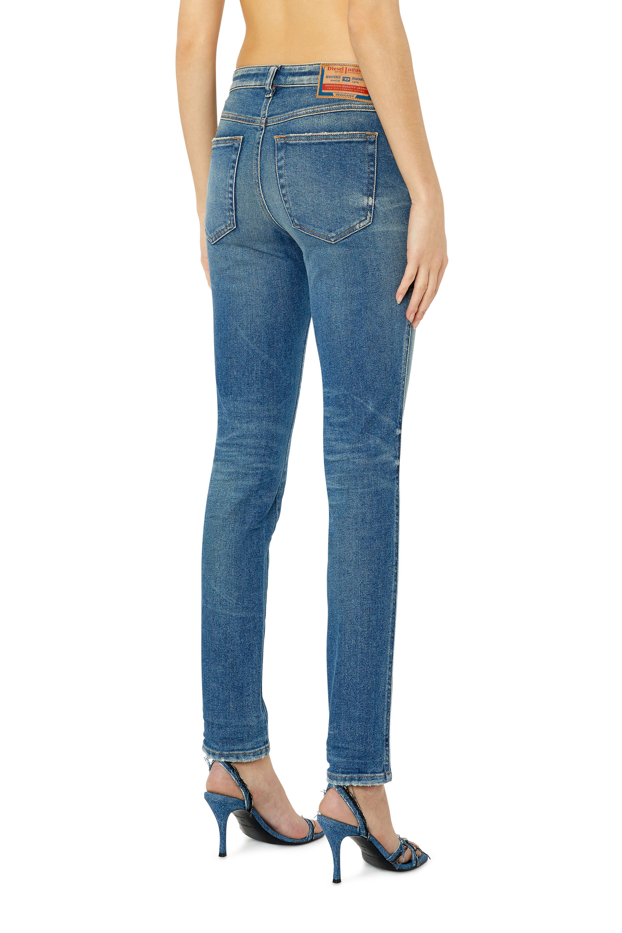 Diesel - 2015 Babhila 09E88 Skinny Jeans, Medium blue - Image 4