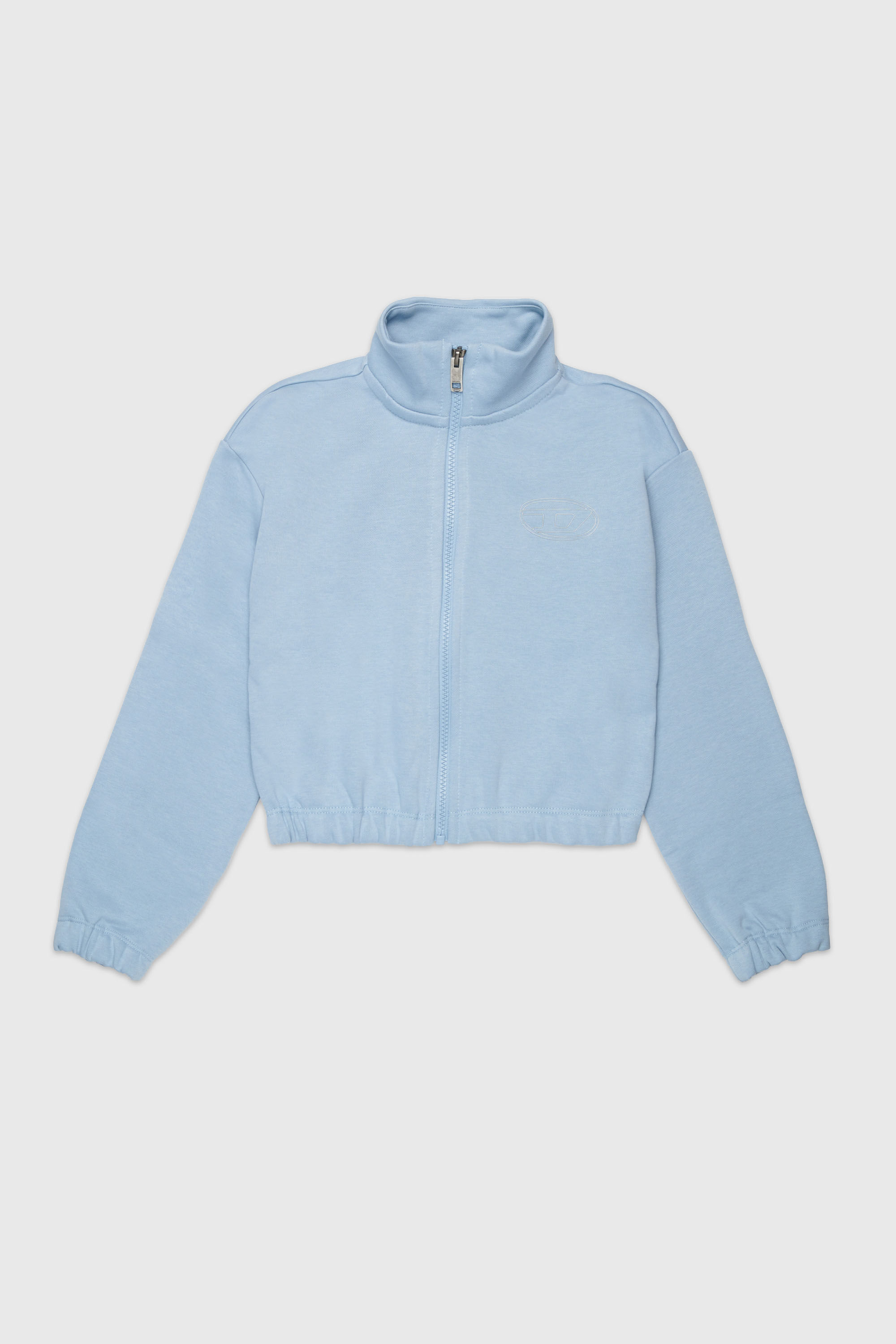 Diesel - SALILA, Woman's Zip-up sweatshirt with Oval D logo in Blue - 1