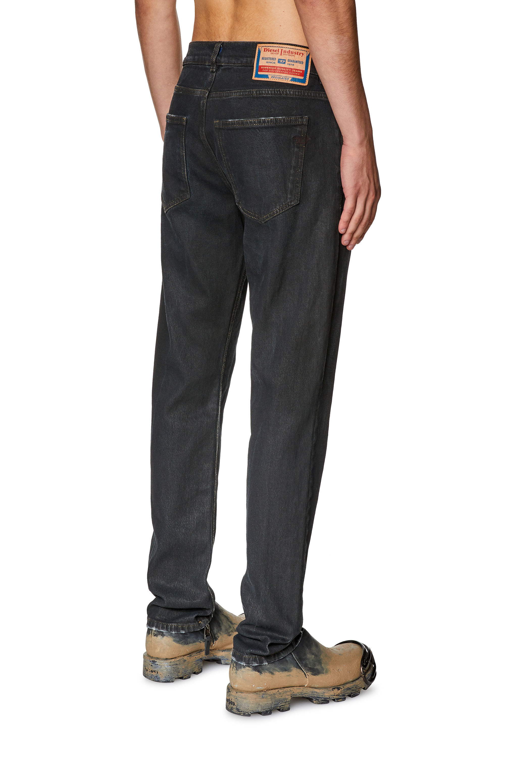 Diesel - Slim Jeans 2019 D-Strukt 0HJAU, Black/Dark grey - Image 4