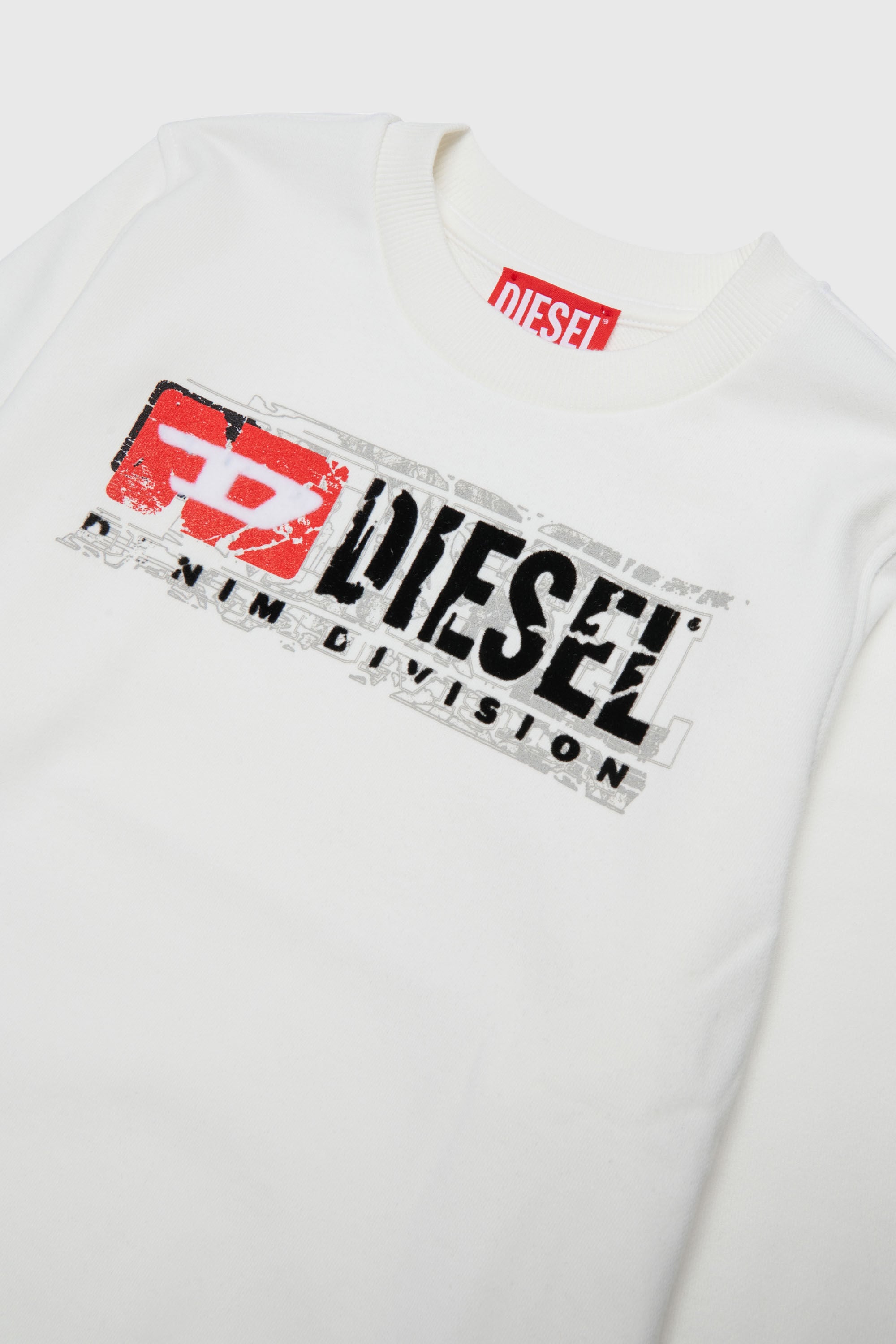 Diesel - SLOMIX, Man's Sweatshirt with distressed-effect logo in White - 3