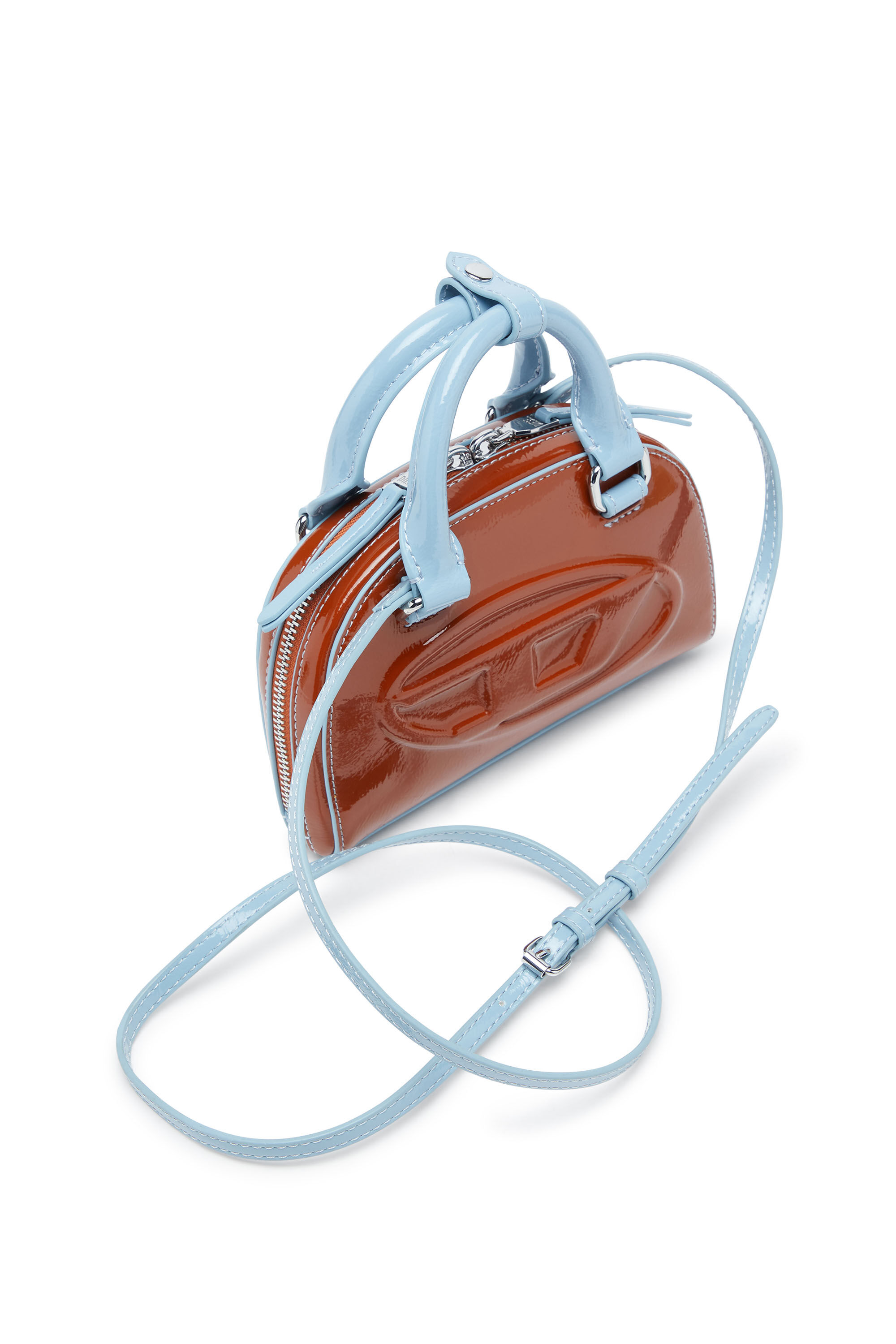 Women's 1DR Dome-Slim bowling bag with naplak effect | Brown