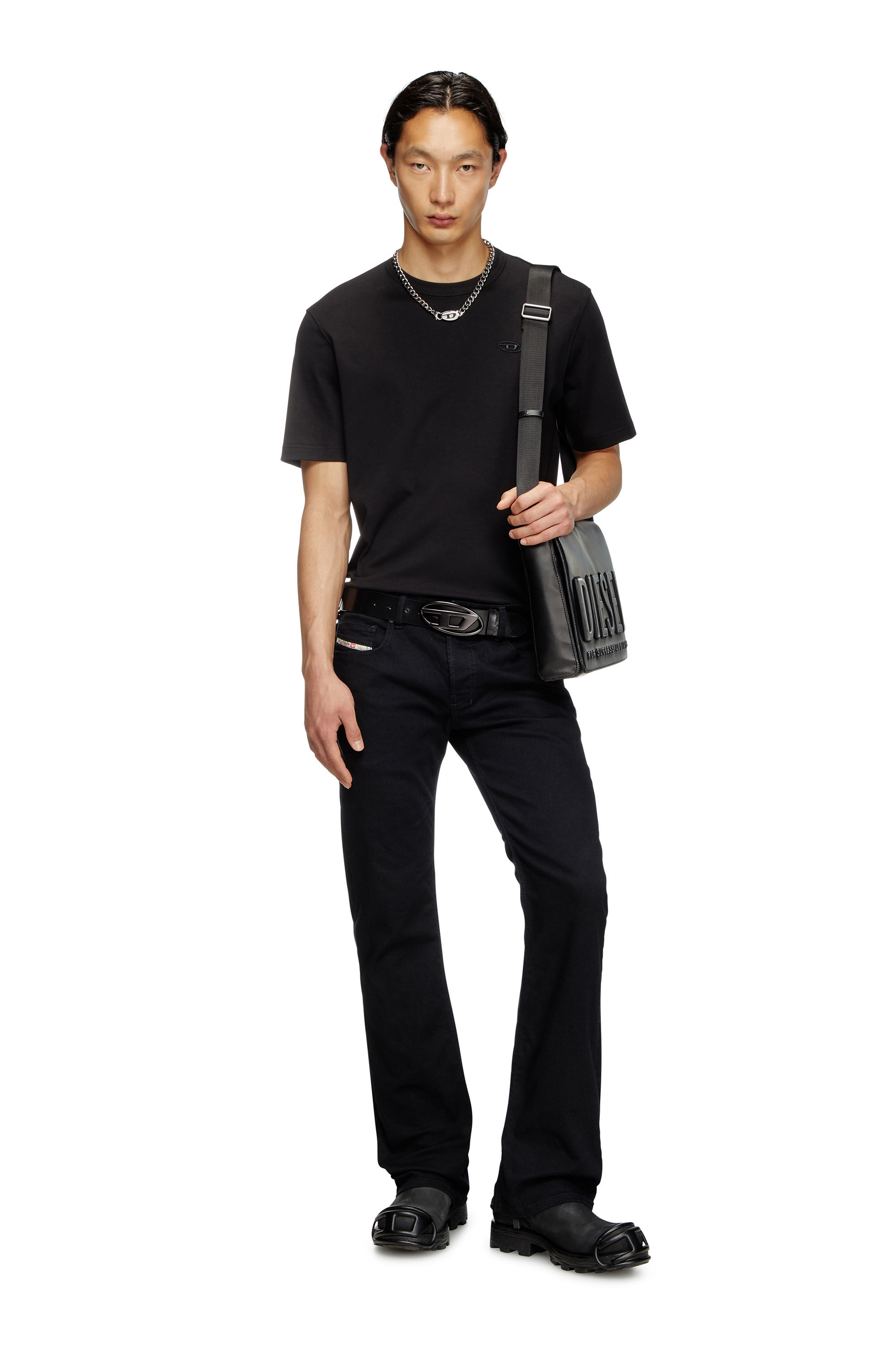 Tシャツ・カットソー DIESEL Men T-shirt Black A166720AIJU 9XX Men's T-shirt with tonal logo embroidery | Black | Diesel