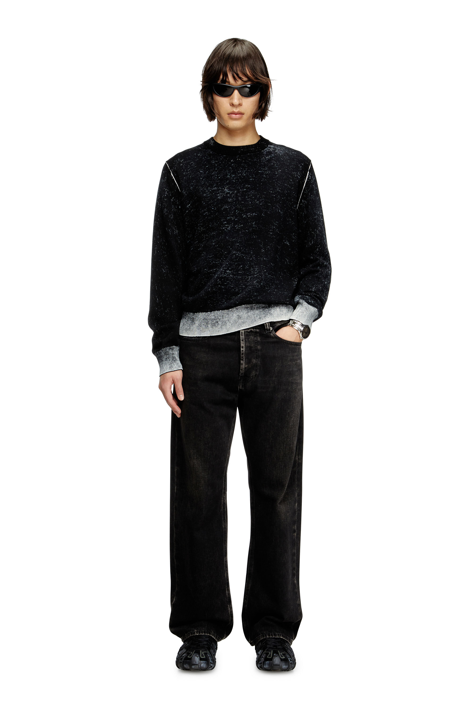 deres デレス back line crew neck sweater Jerzees 562M Crewneck Sweater with Custom Embroidery