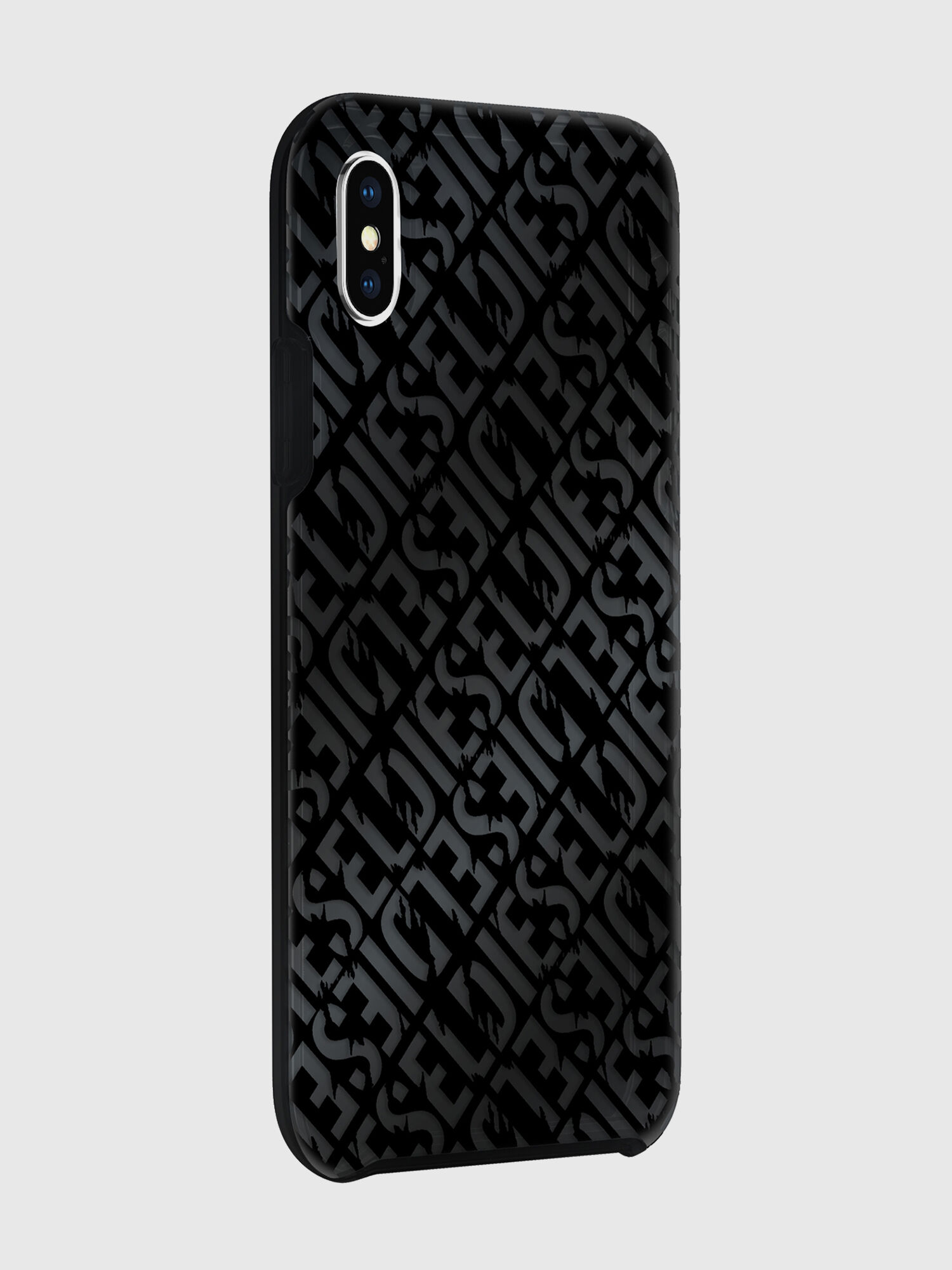 Diesel - DIESEL PRINTED CO-MOLD CASE FOR IPHONE XS MAX, Unisex's Distressed logo pattern case, iPhone XS Max in Black - 6