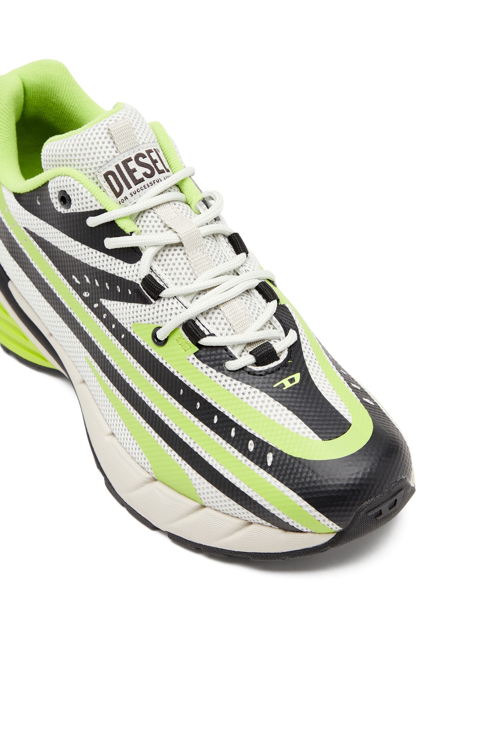 Diesel - D-AIRSPEED LOW, Man D-Airspeed Low-Striped sneakers in coated mesh in Multicolor - Image 6