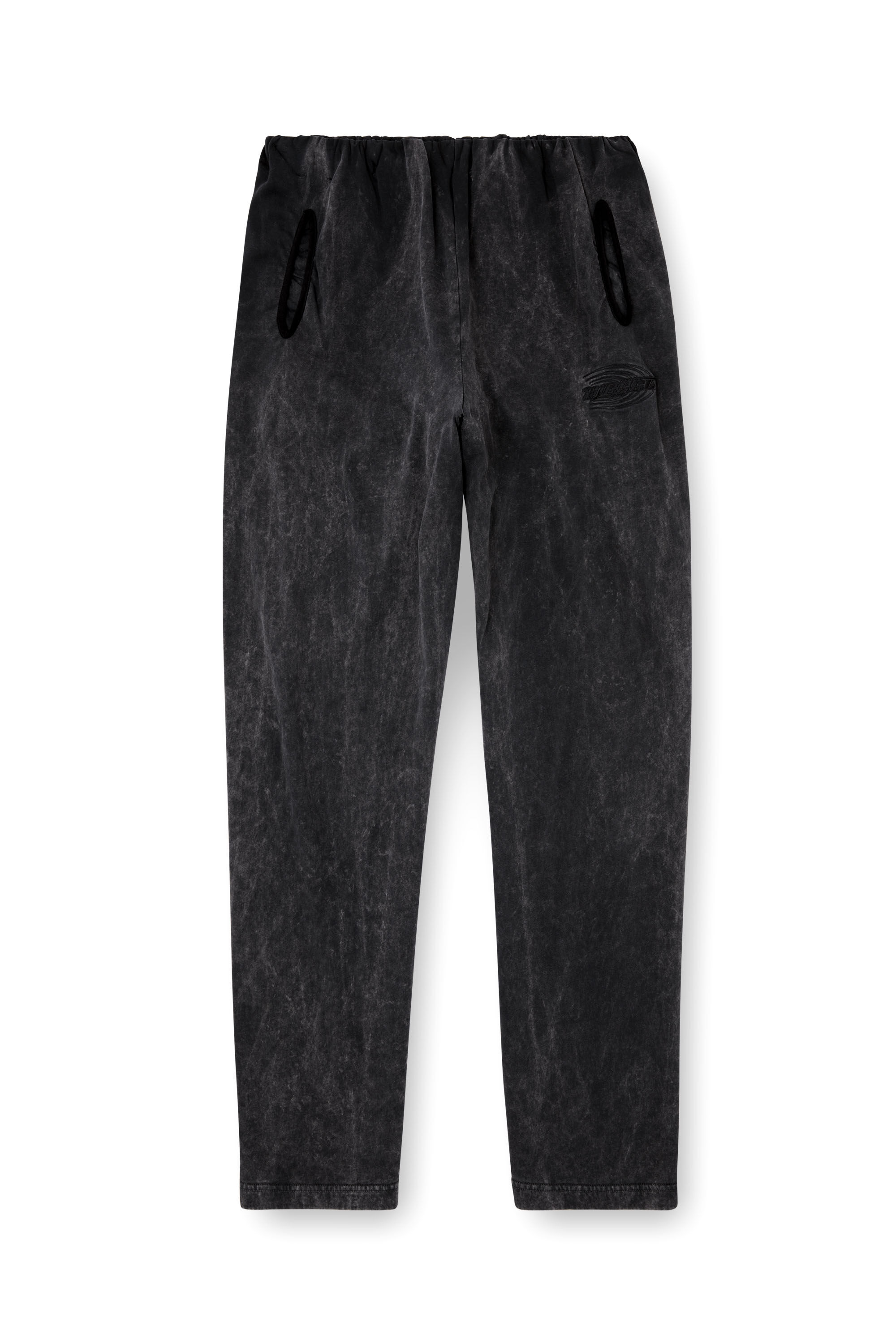Diesel - P-MARKLE, Man's Treated sweatpants with gathered waist in Black - 2