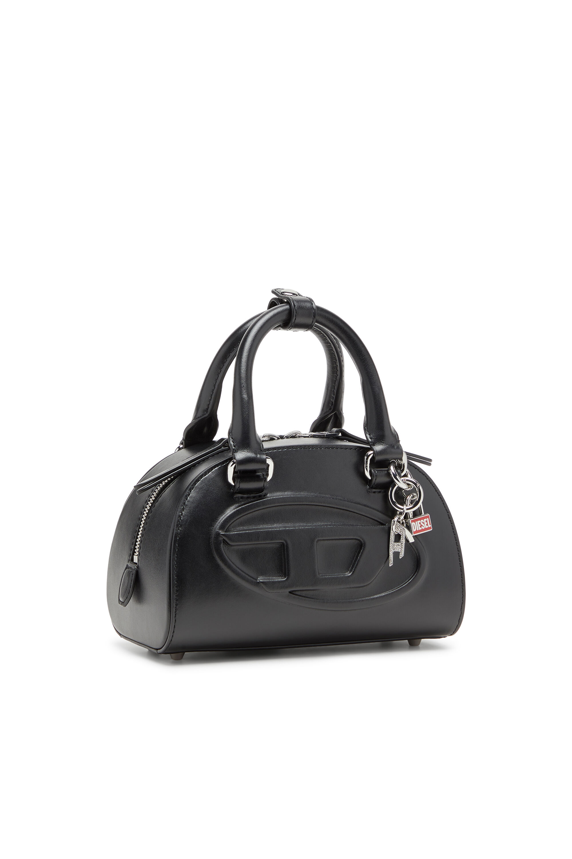 Women's 1DR Dome-Leather bowling bag | Black | Diesel Women's 1DR Dome-Leather bowling bag | Black | Diesel