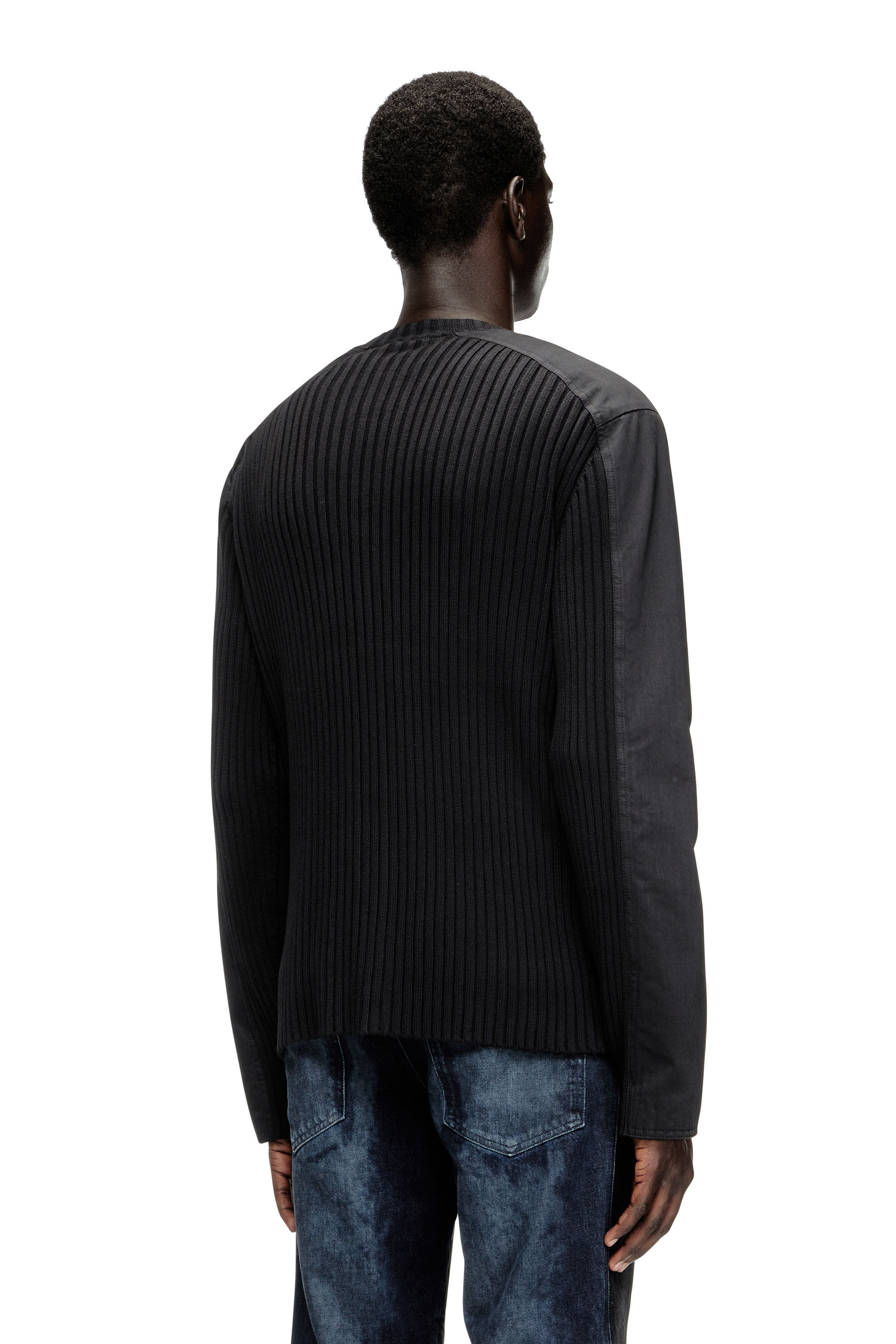 Diesel - K-MATTY, Man's Zipped cardigan with utilitarian panels in null - 4