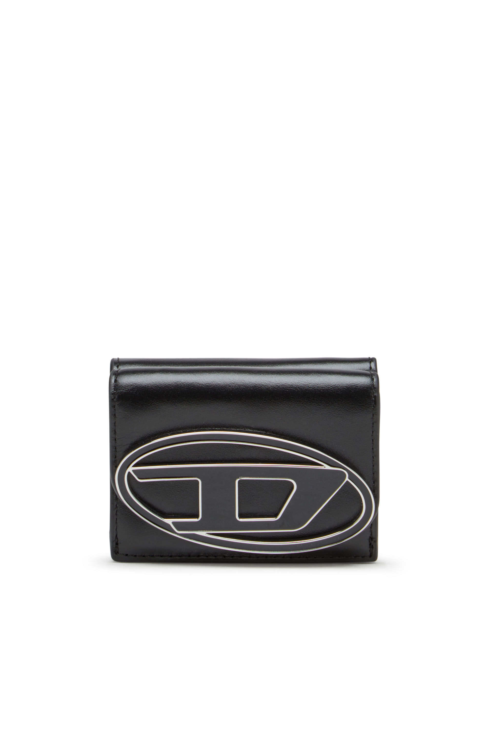 Women's Tri-fold wallet in leather | Black | Diesel {{Country}}
