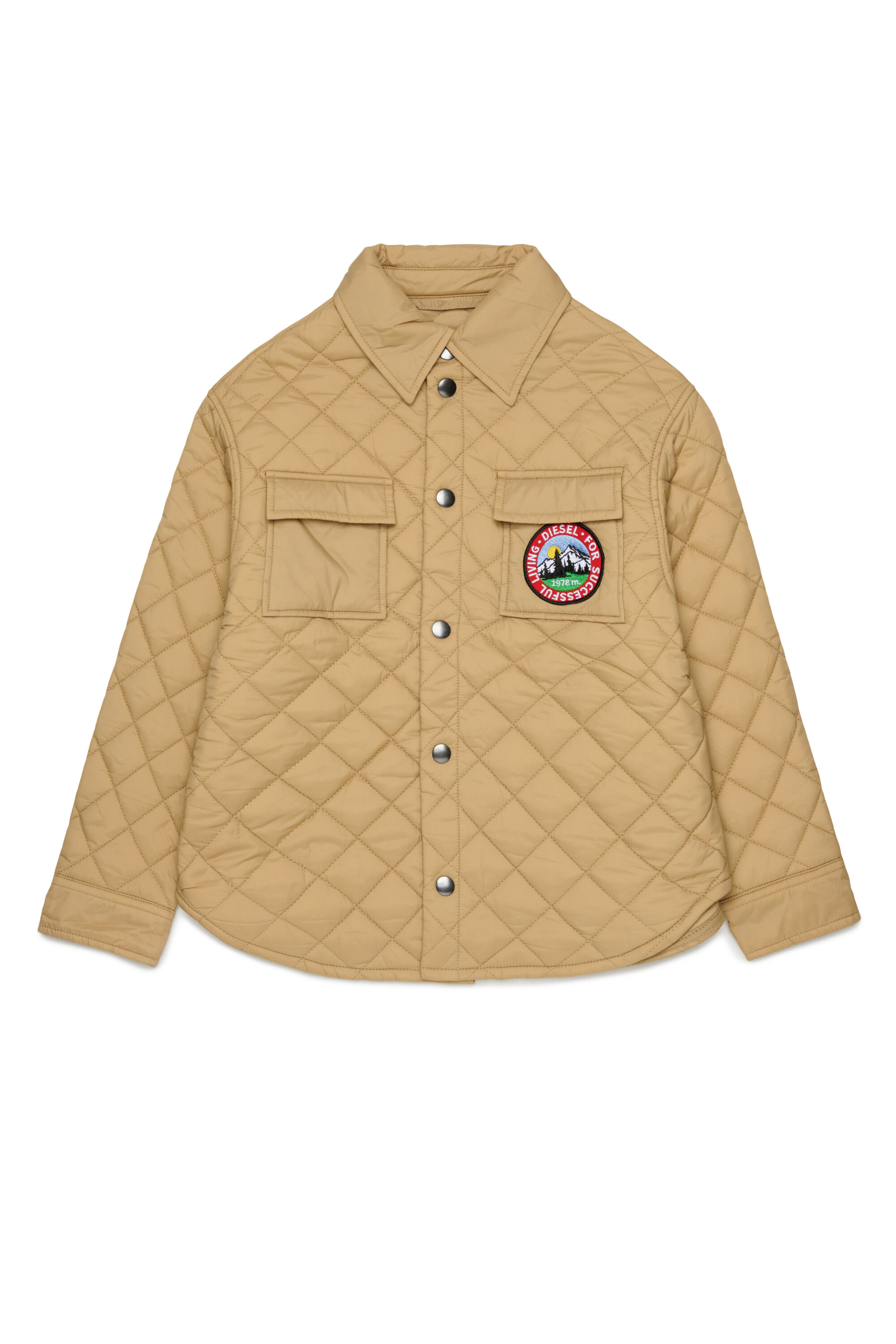 Diesel - JMONTY, Unisex's Shirt jacket in quilted nylon in Brown - 1