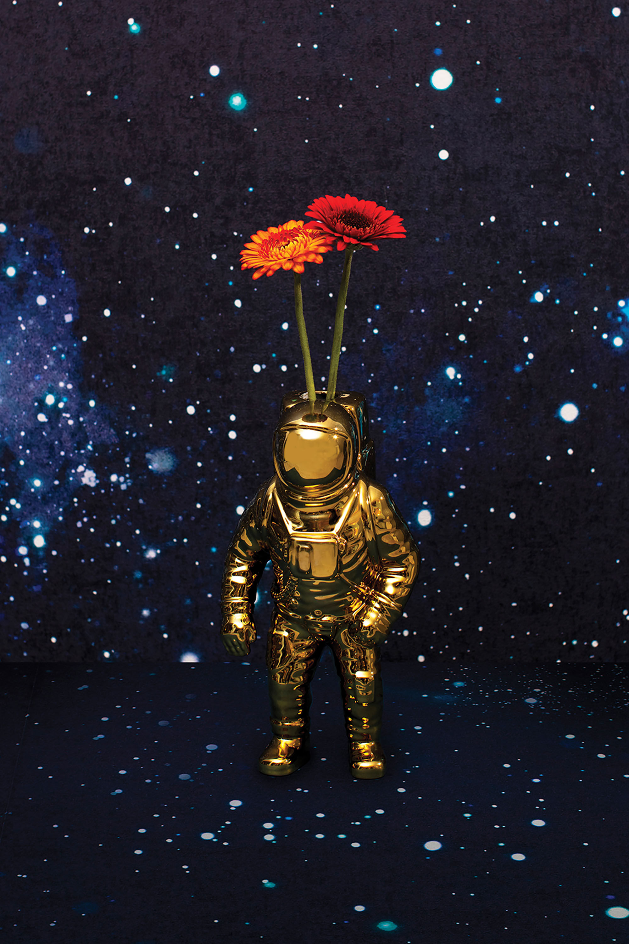 Diesel - 10933 COSMIC DINER, Unisex's Porcelain vase "Cosmic Diner: Starman Gold'' in Gold - 4
