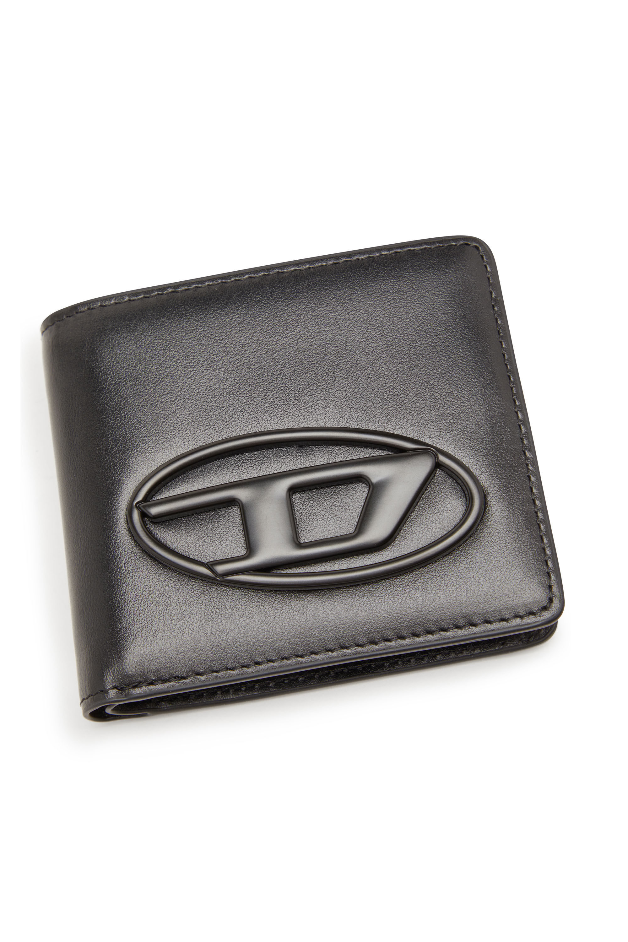 Women's Bi-fold wallet in leather | Black | Diesel