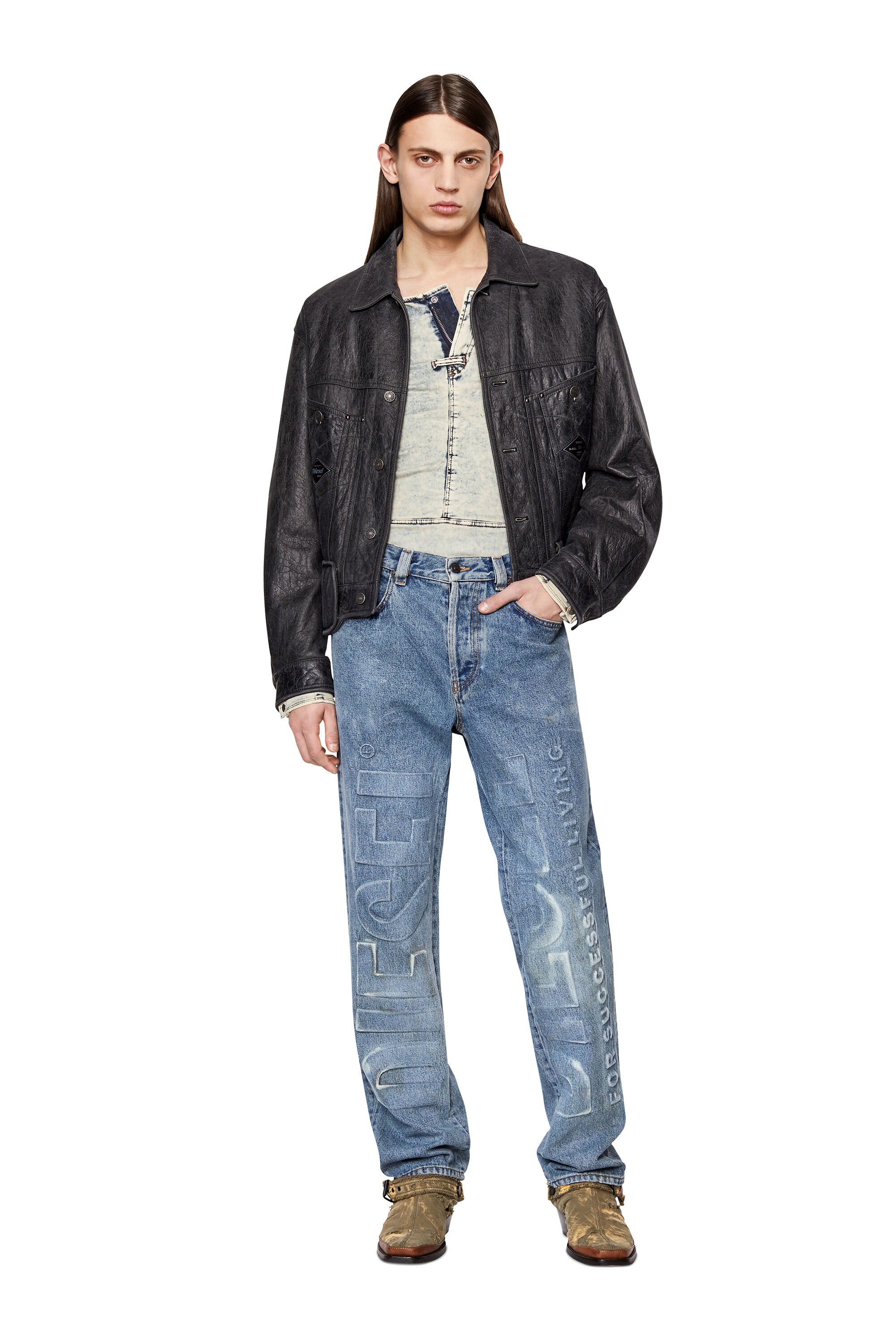 Diesel - 2010 D-Macs 007B9 Straight Jeans, Light Blue - Image 1