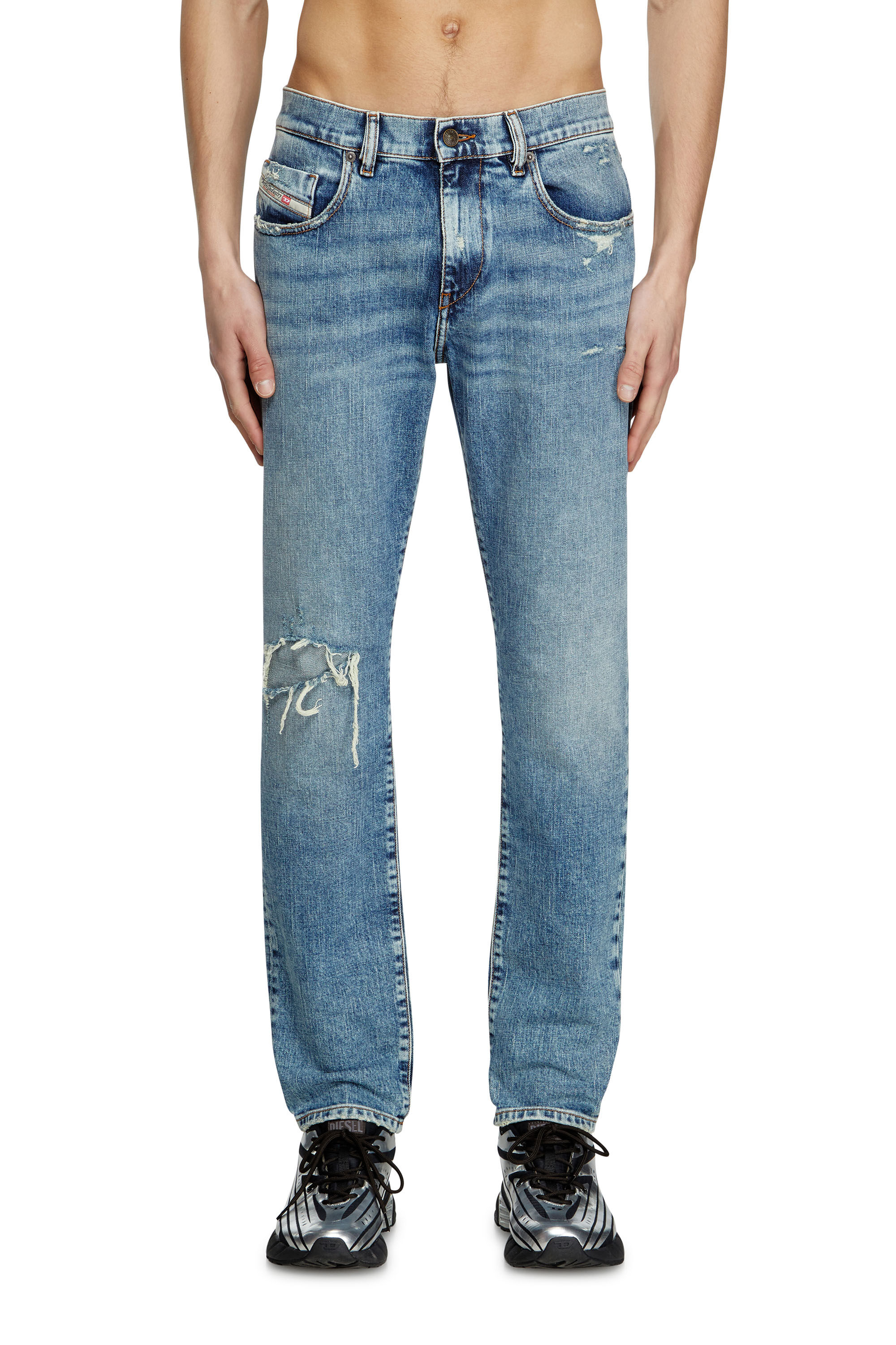 Diesel - Man's Slim Jeans 2019 D-Strukt 09L34, Light Blue - 3