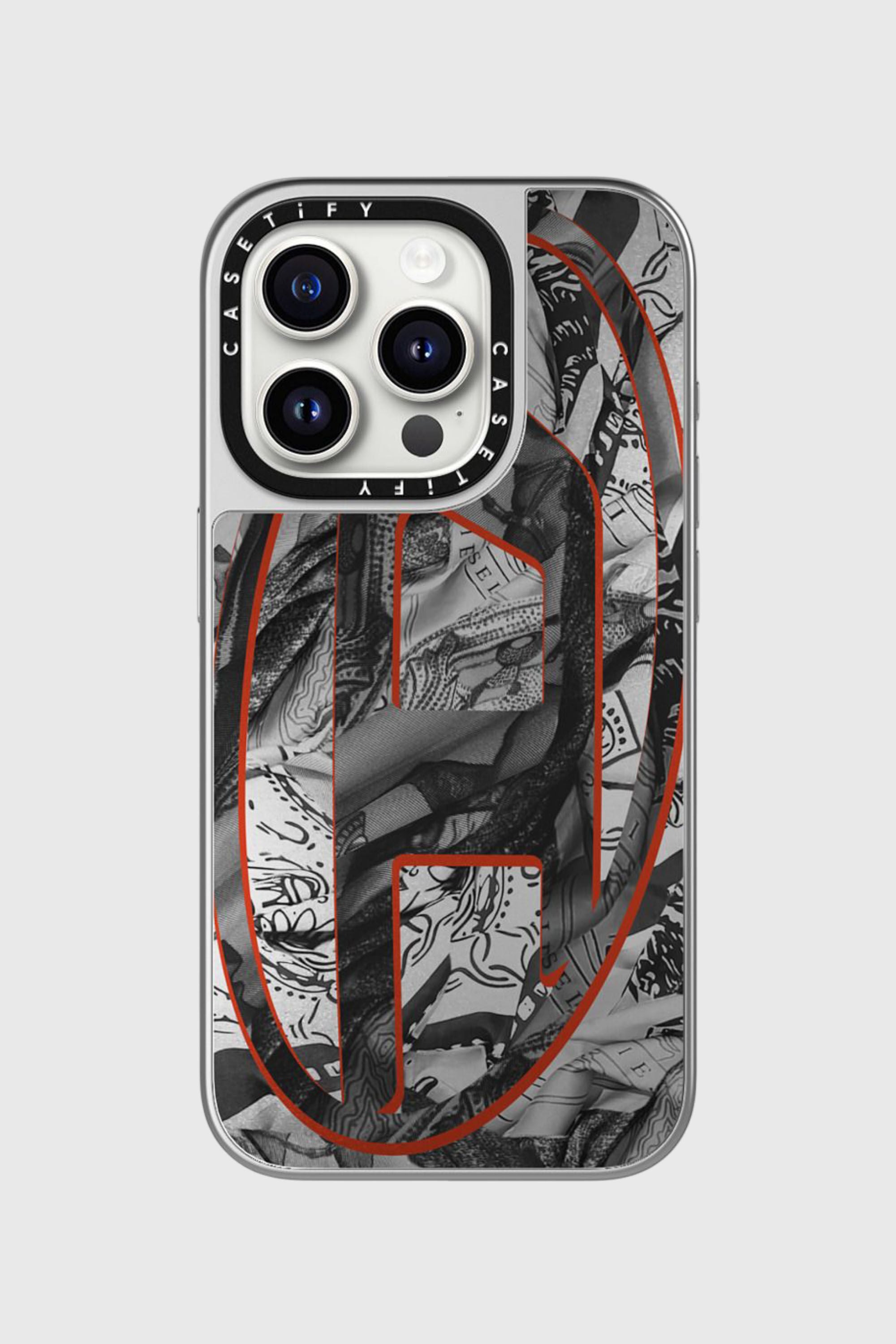 Diesel - 60336 CASETIFY MOULDED CASE, Unisex's Magsafe Bandana Case iPhone 15 Pro in Multicolor/Black - 5
