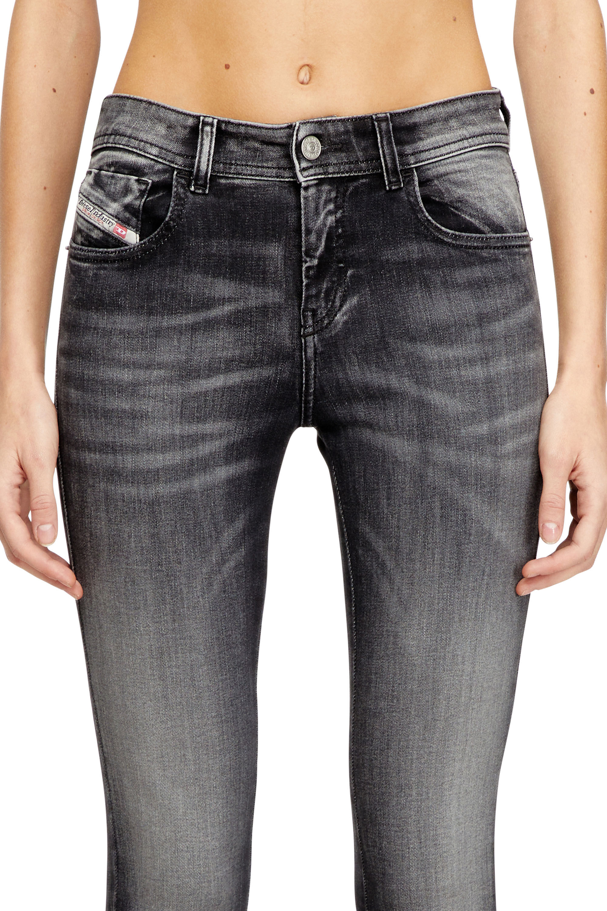 Diesel - Woman's Skinny Jeans 2017 Slandy 09K97, Black/Dark grey - 5