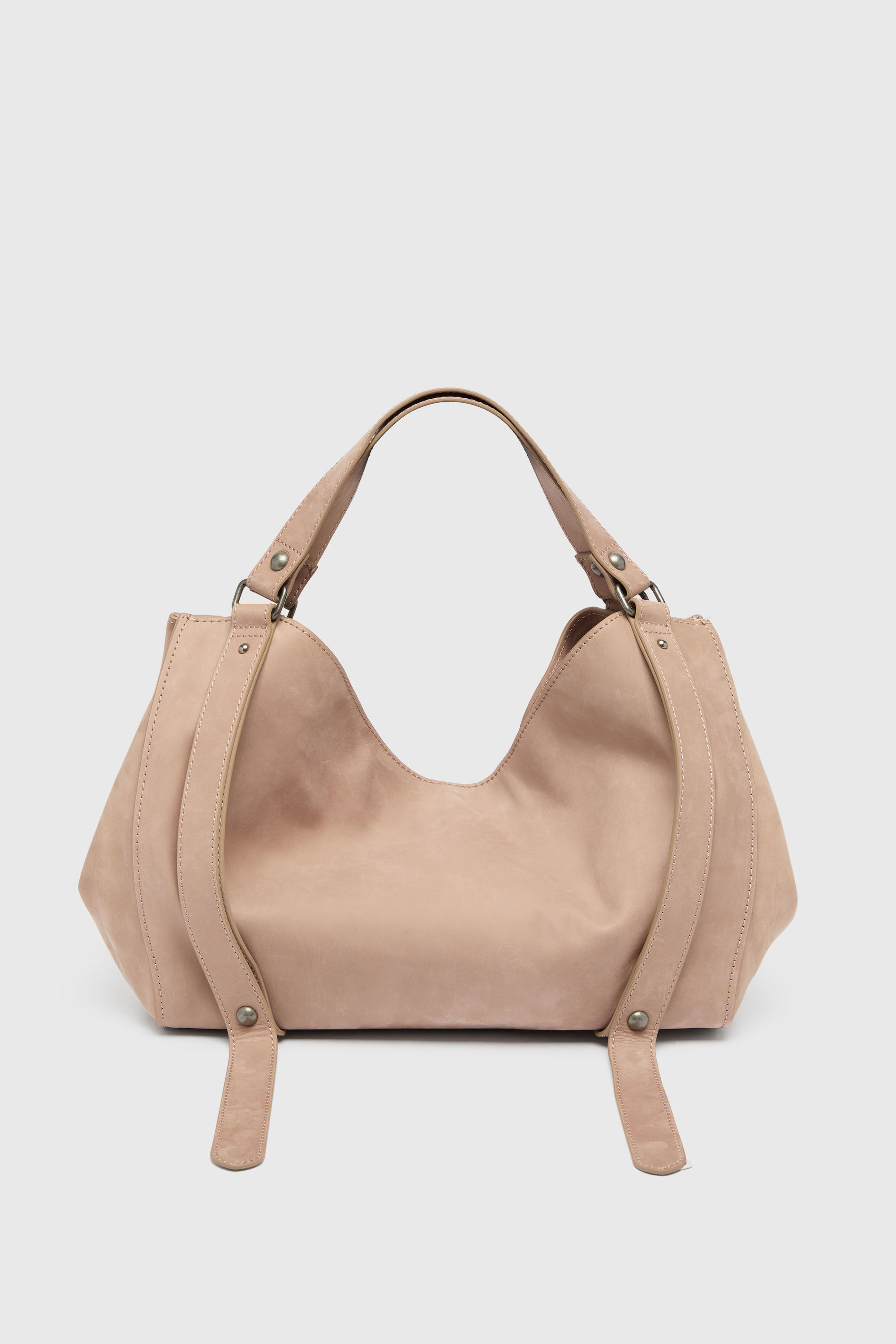 Diesel - D-ONE TOPHANDLE M, Unisex's D-One-Medium top-handle bag in treated leather in Face Powder - 4