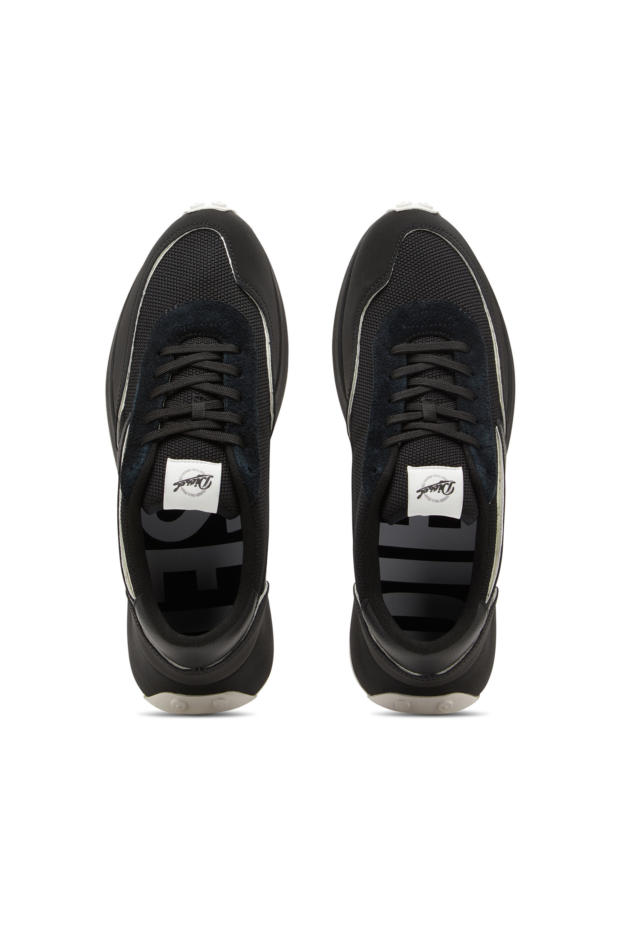 Diesel - S-RACER LC, Man's S-Racer Lc - Sneakers in mesh, suede and leather in Black - 5