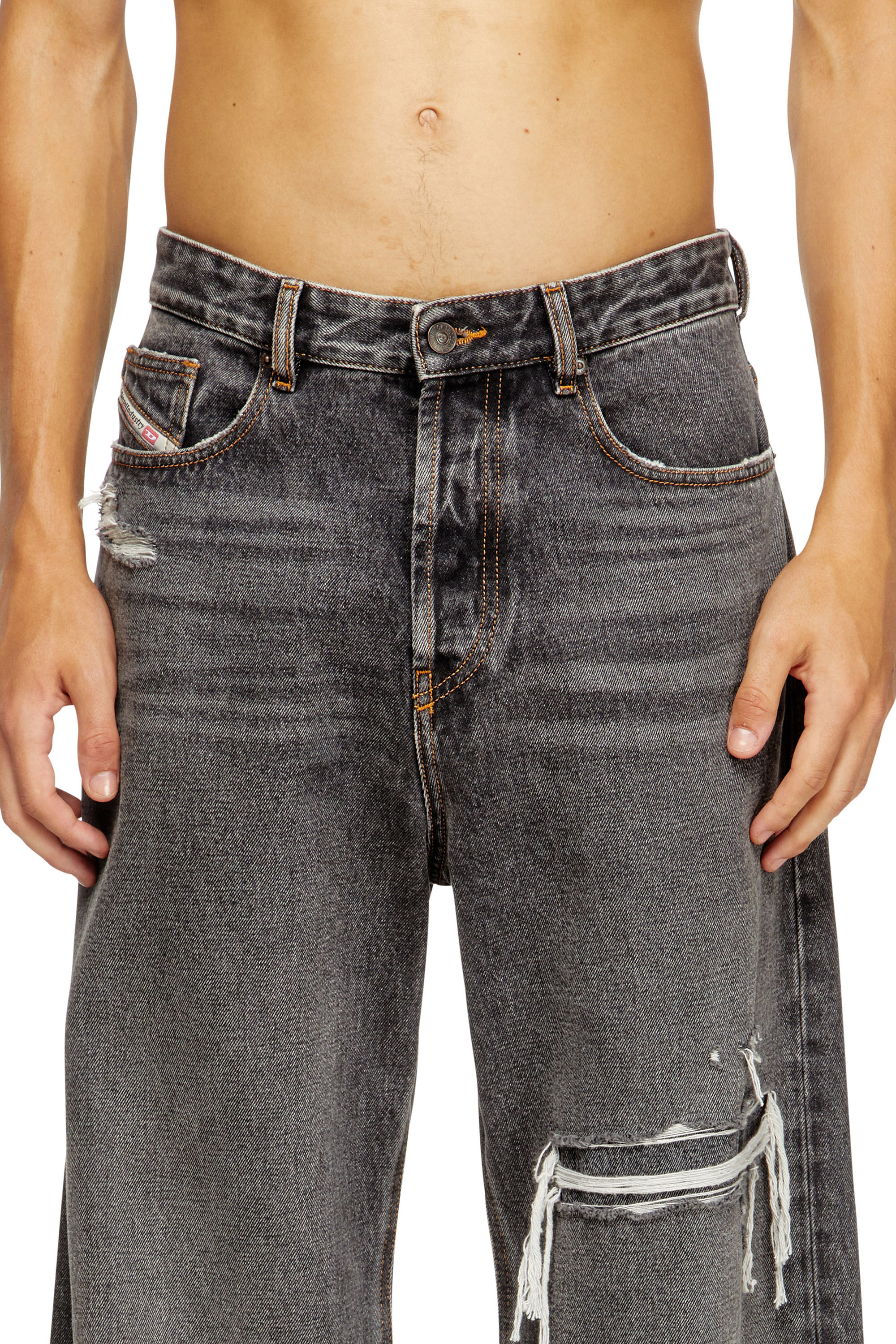 り*う様 diesel d-rise D-RISE Man: Oversized Regular Black/Dark grey Jeans | Diesel