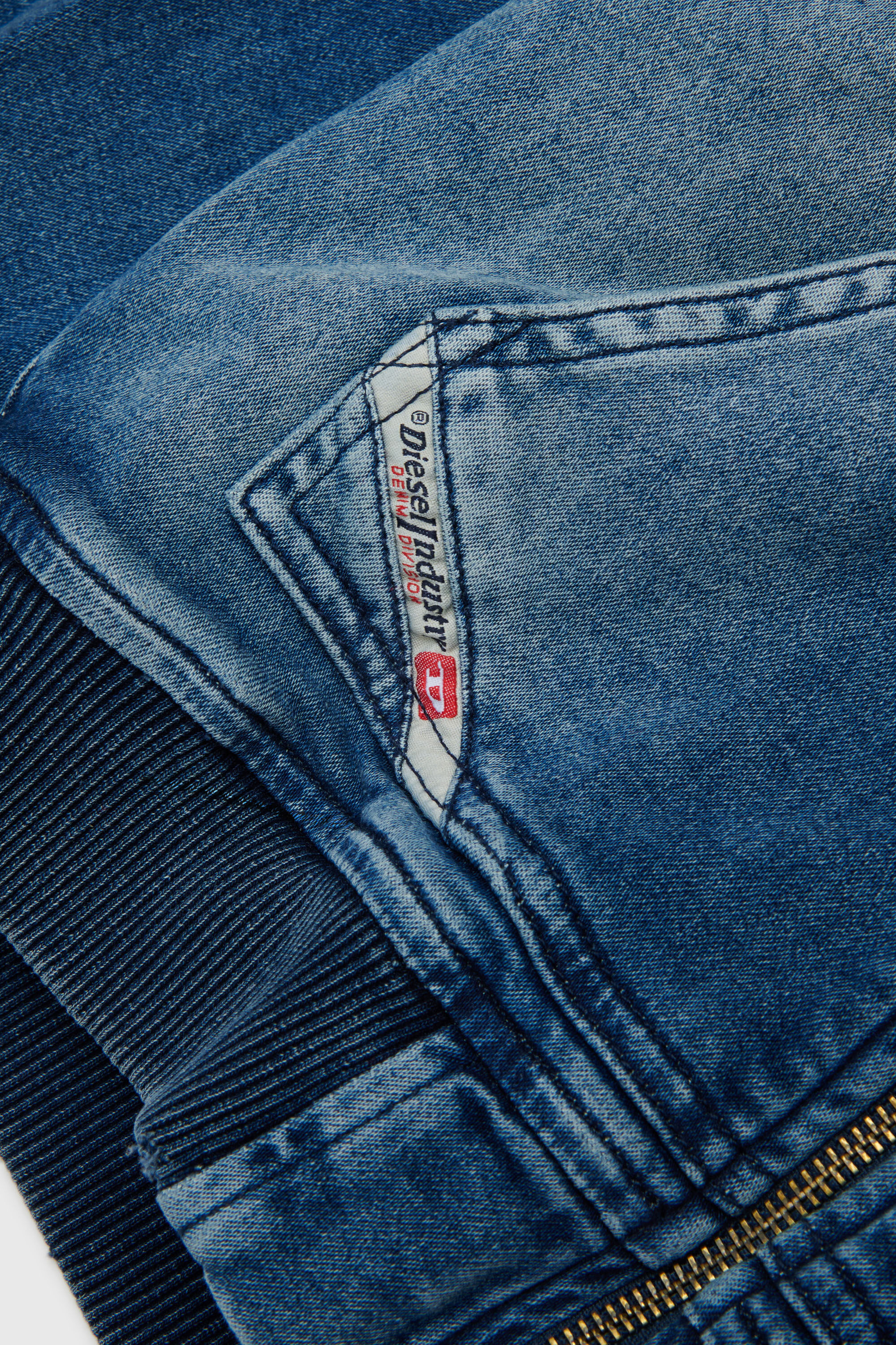 Diesel - STIMM-OVER JJJ, Man's Zip-up hoodie in JoggJeans&reg; in Dark Blue - 4