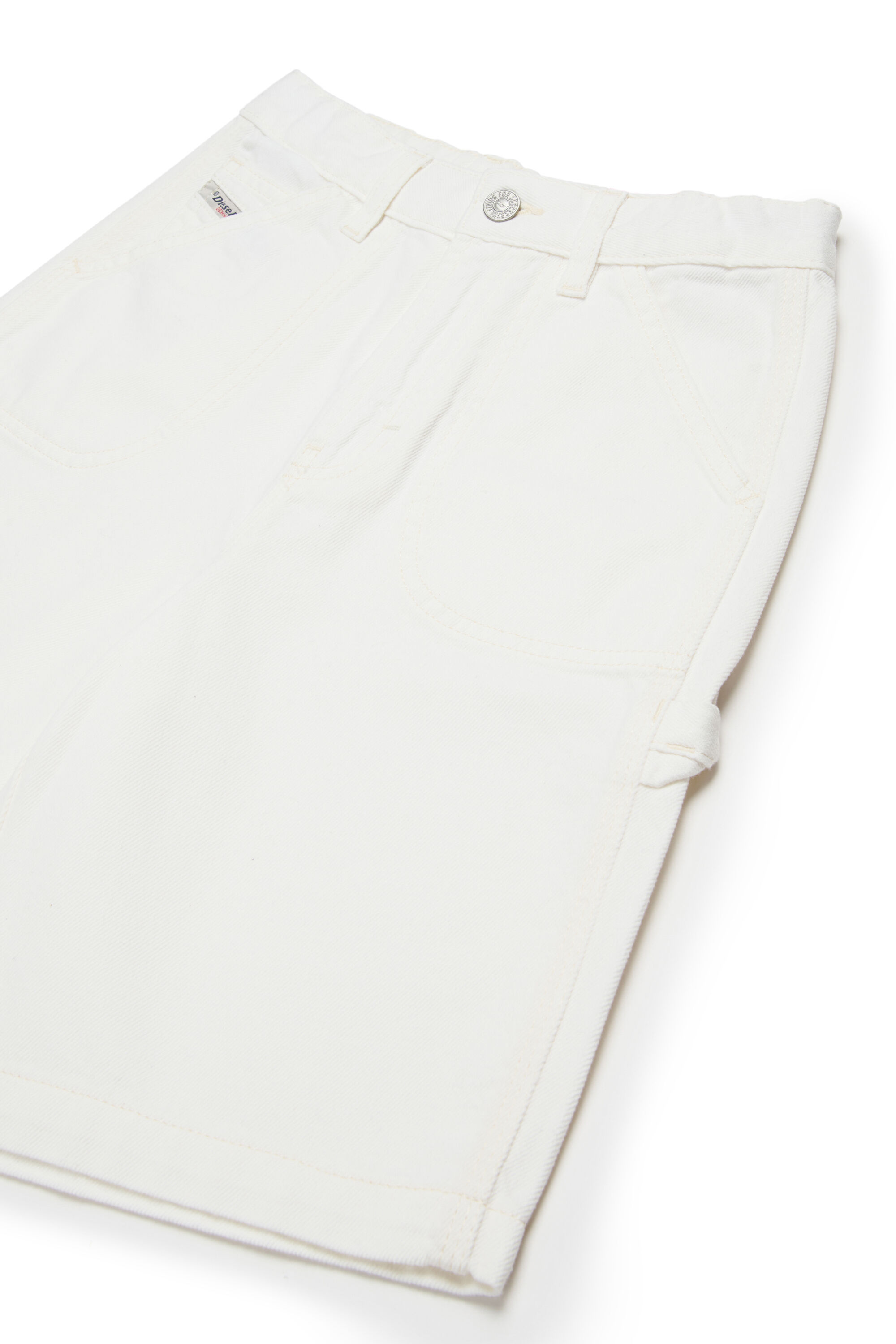 Boy'sDenim shorts with utility pockets | White | Diesel DK