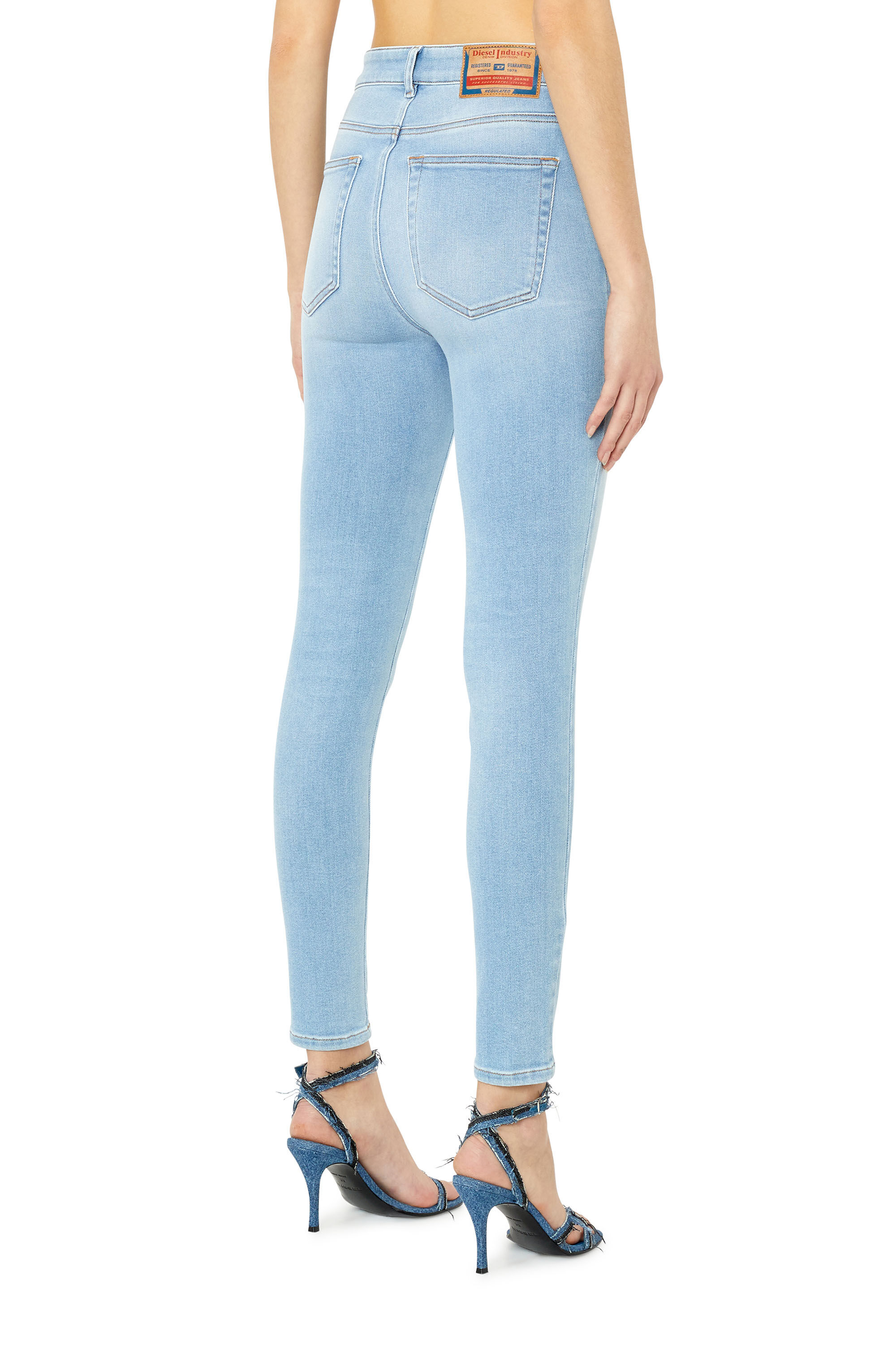 Diesel - 1984 Slandy-High 09E76 Super skinny Jeans, Light Blue - Image 4