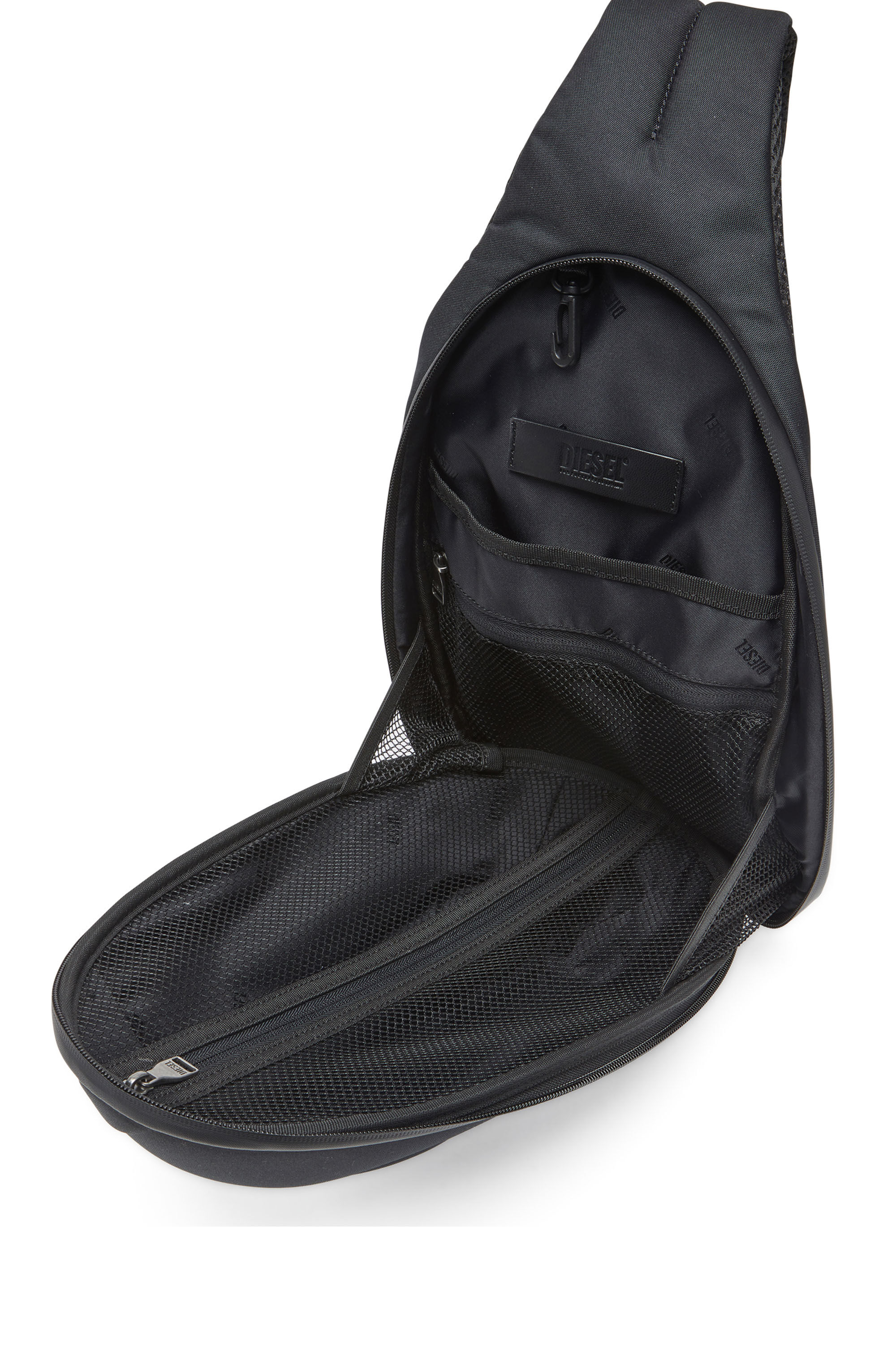 Diesel - 1DR-POD SLING BAG, Man 1DR-Pod-Hard shell sling bag in Black - Image 2