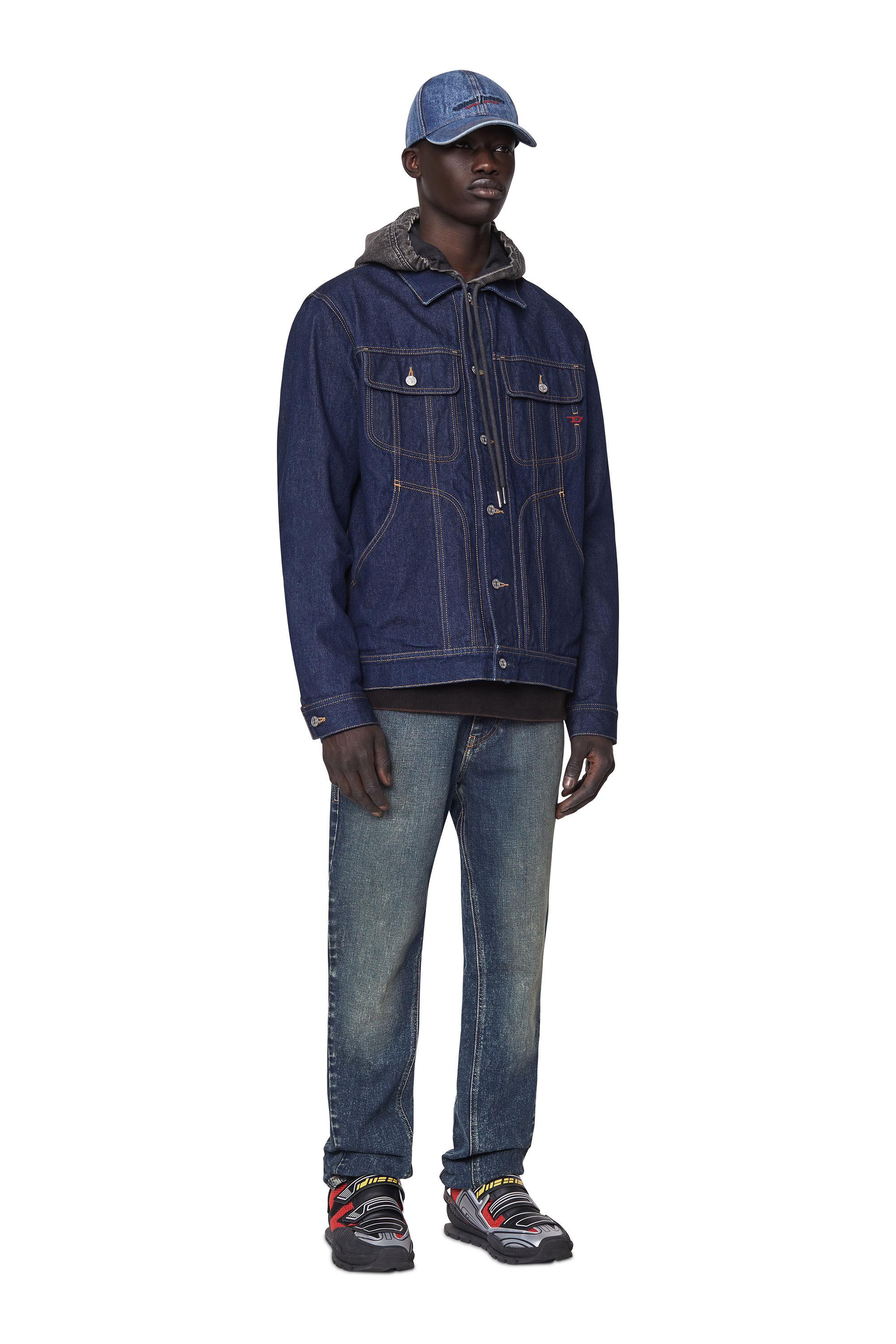 Diesel - Bootcut Jeans 2021 D-Vocs 09B91, Man's Bootcut Jeans - 2021 D-Vocs in Dark Blue - 1