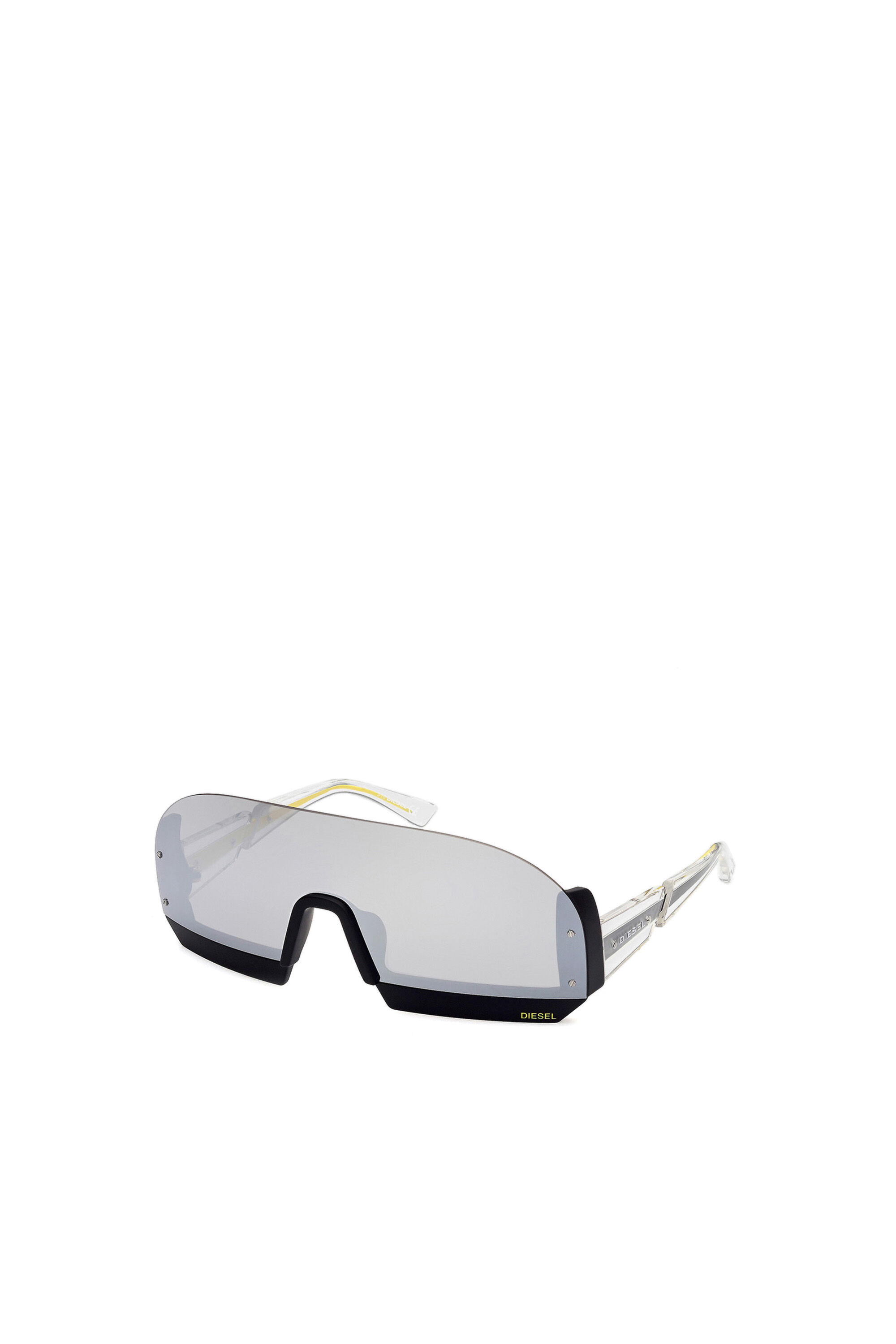 Diesel - DL0336, Man's Shield design with rimless injection-molded construction in White - 2