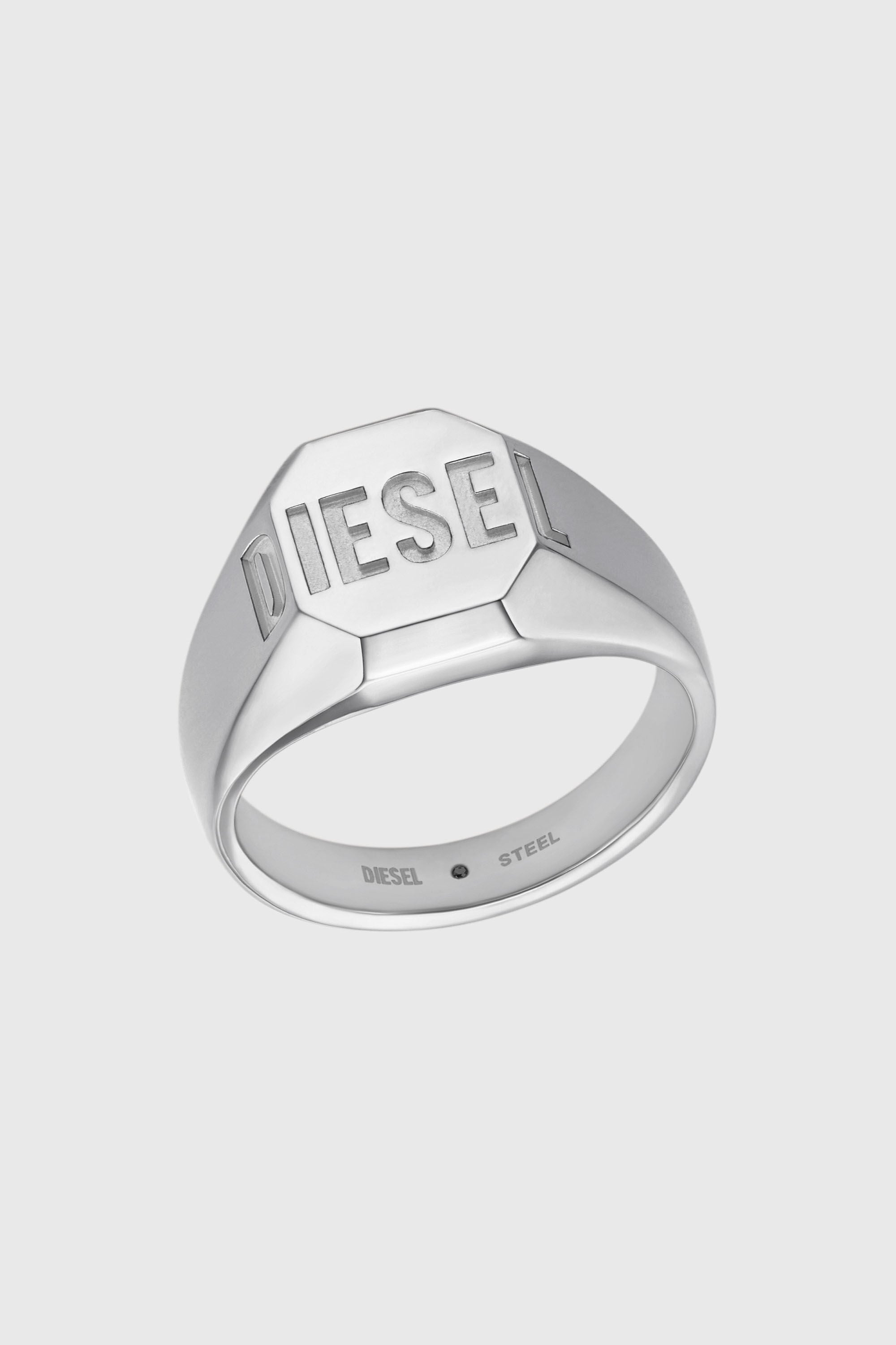 Diesel - DX1743040, Unisex's Stainless steel signet ring in Silver - 1
