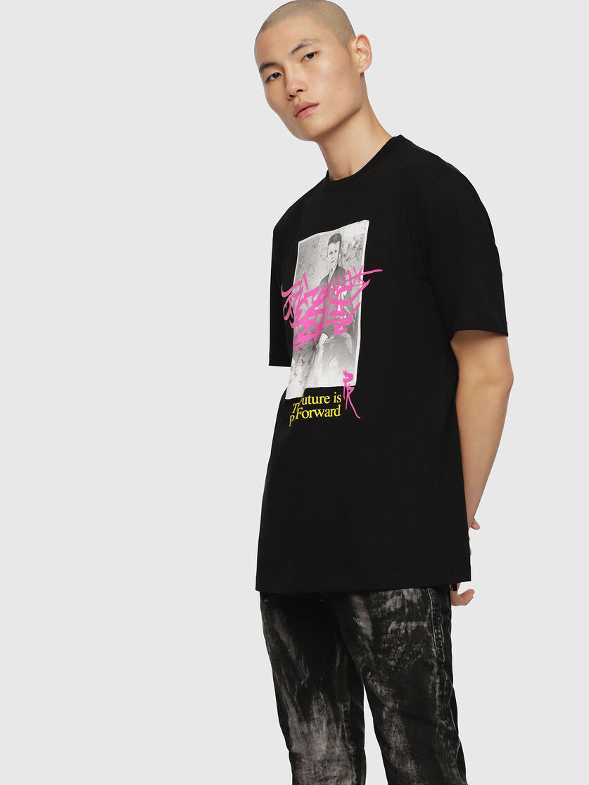 T Just Yc Men Graffiti Lettering T Shirt Diesel