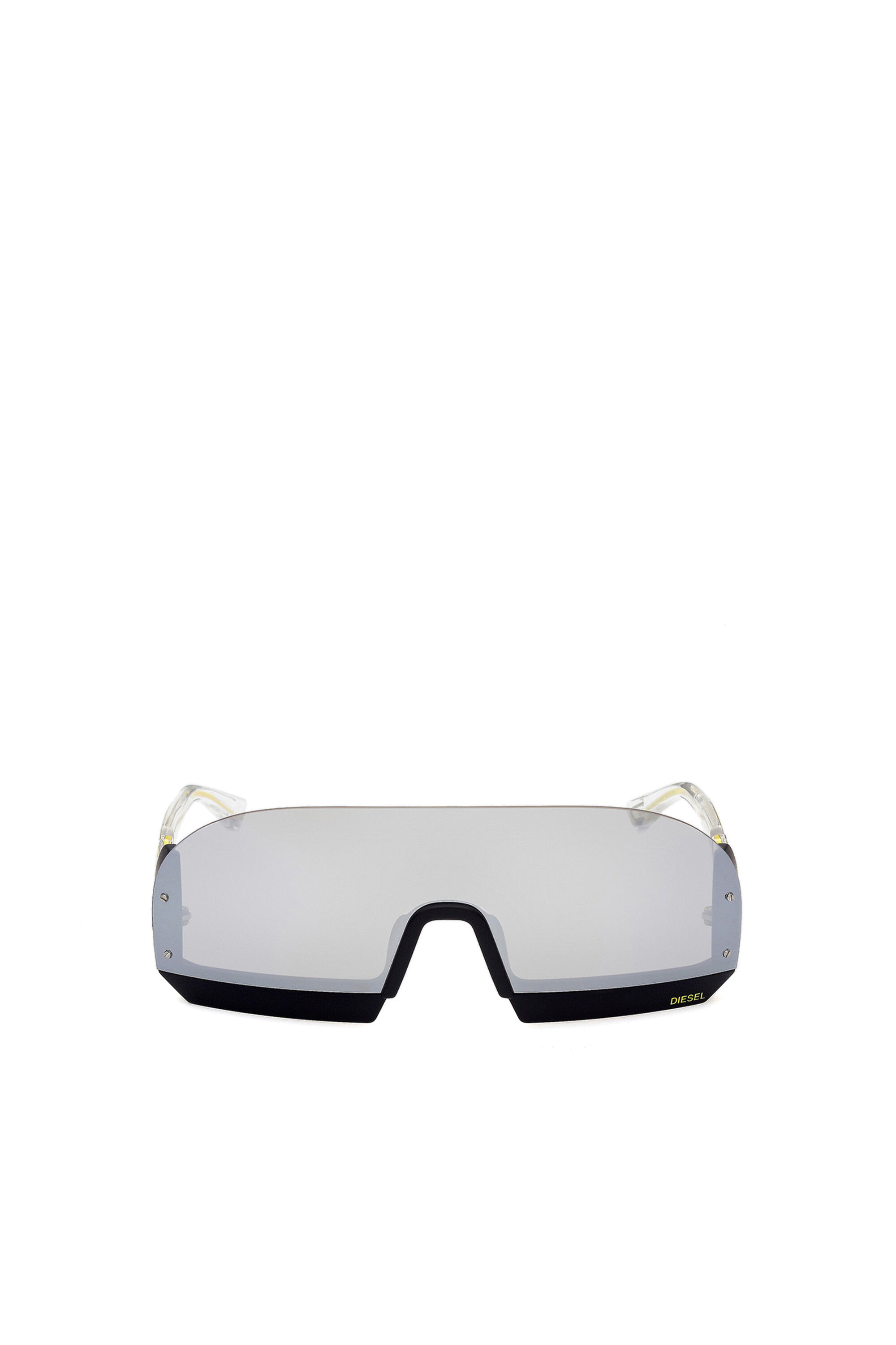 Diesel - DL0336, Man's Shield design with rimless injection-molded construction in White - 1