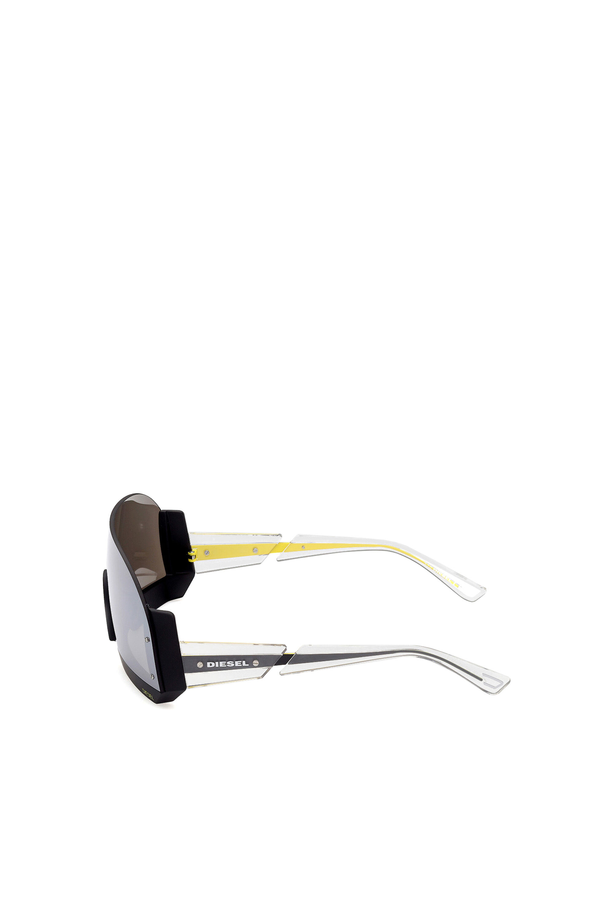 Diesel - DL0336, Man's Shield design with rimless injection-molded construction in White - 4