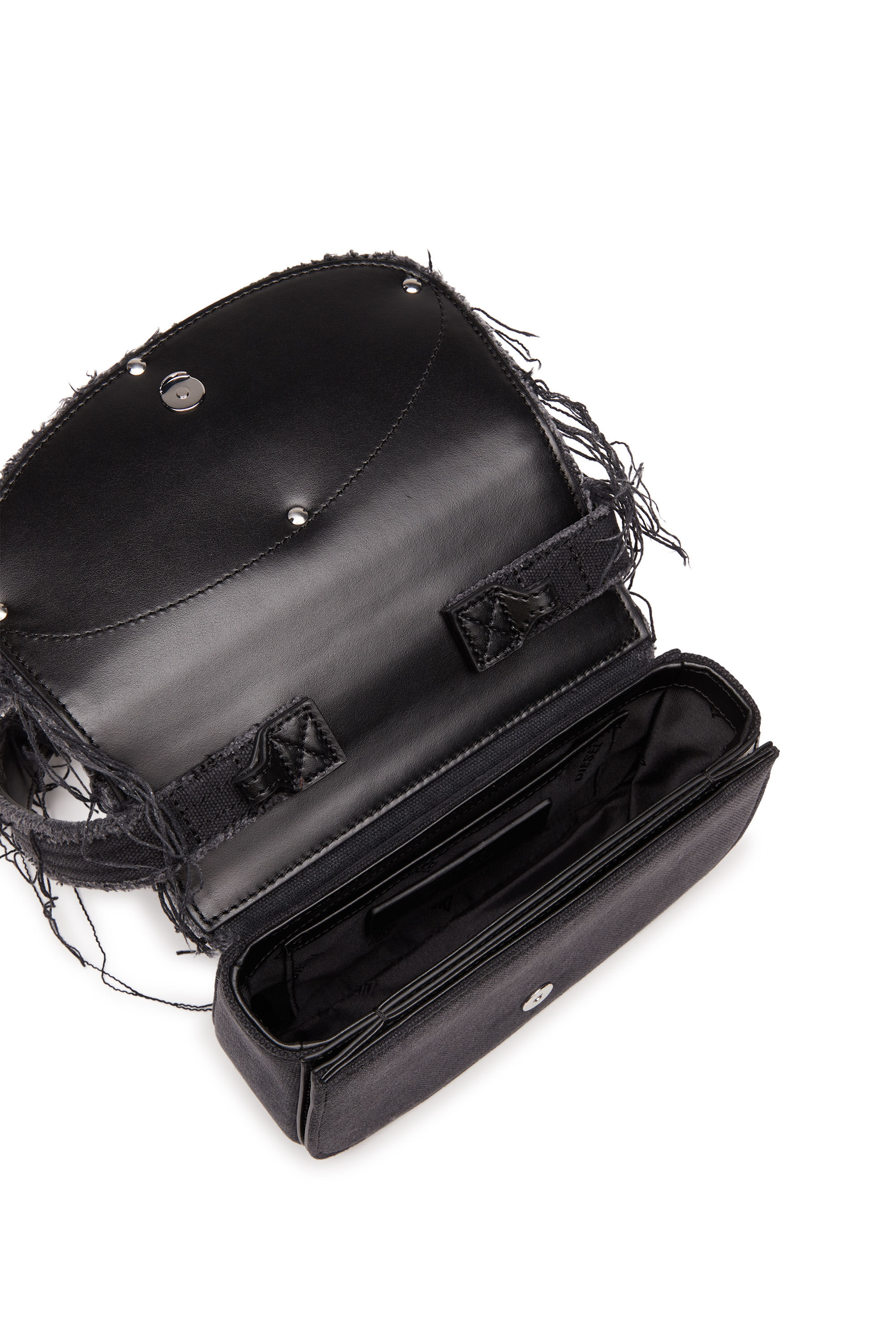 Women's 1DR-Iconic shoulder bag in canvas and leather | Black
